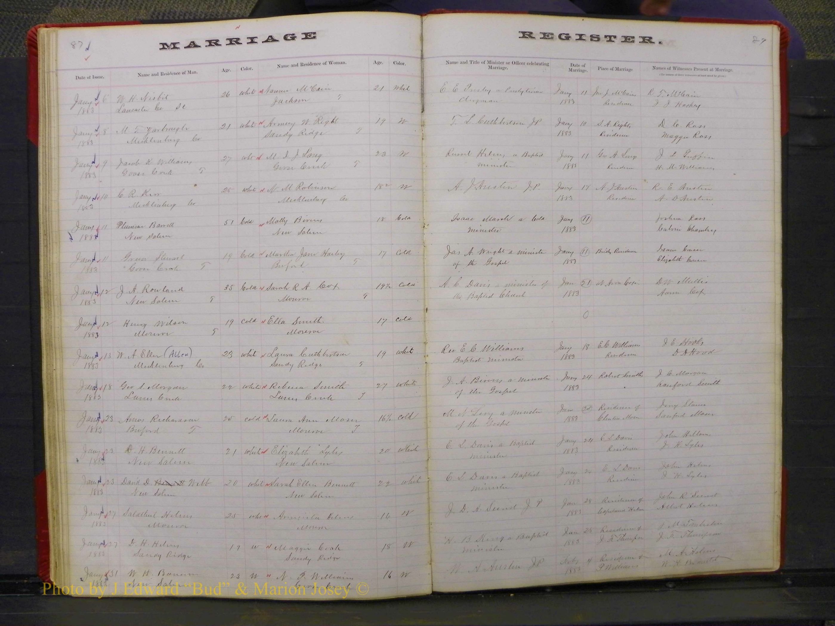 Union Co, NC Marriage Book 3, A-Z, 1873-1884 (88).JPG