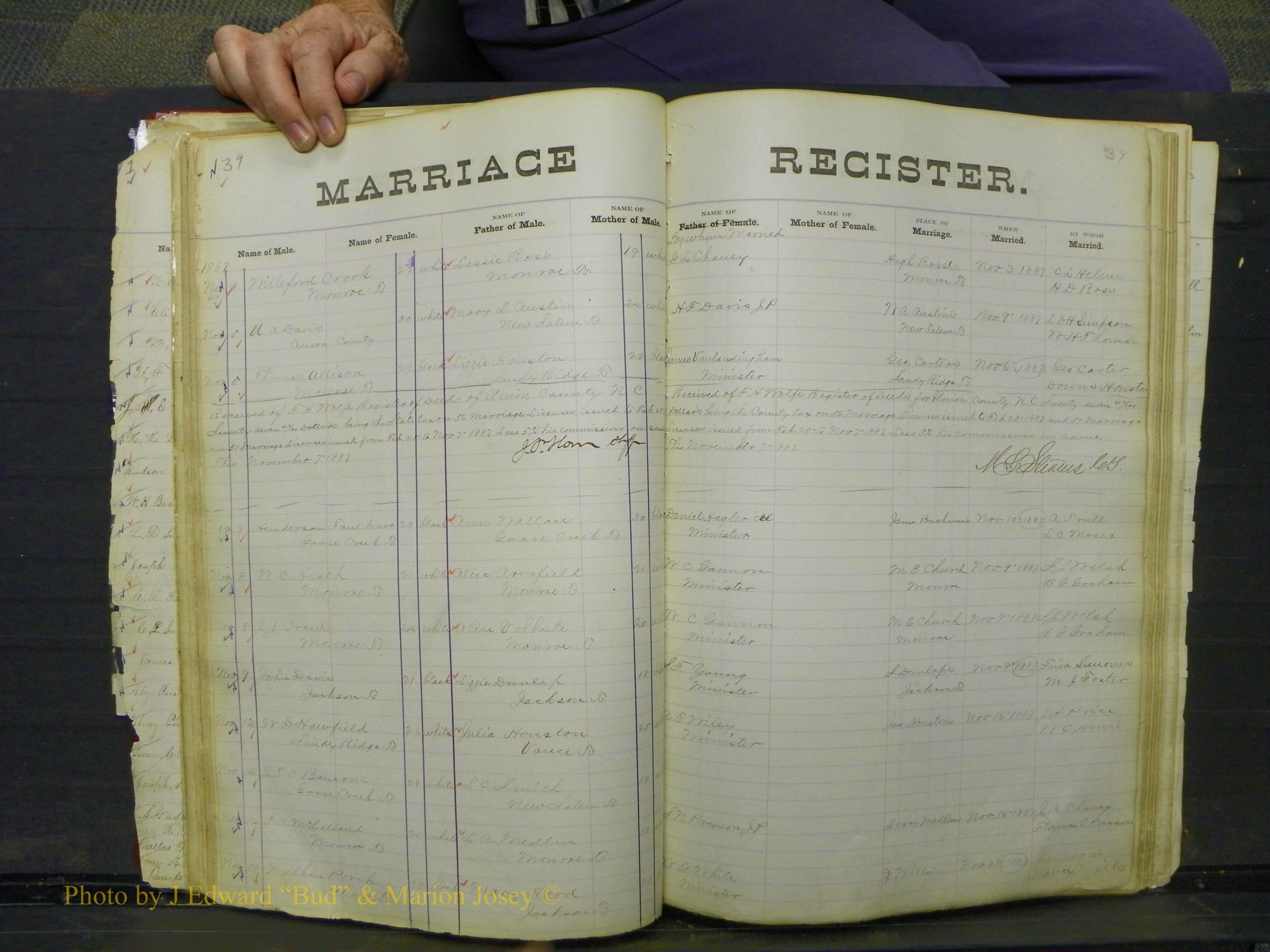 Union Co, NC Marriage Book 4, A-Z, 1870-1894 (43).JPG