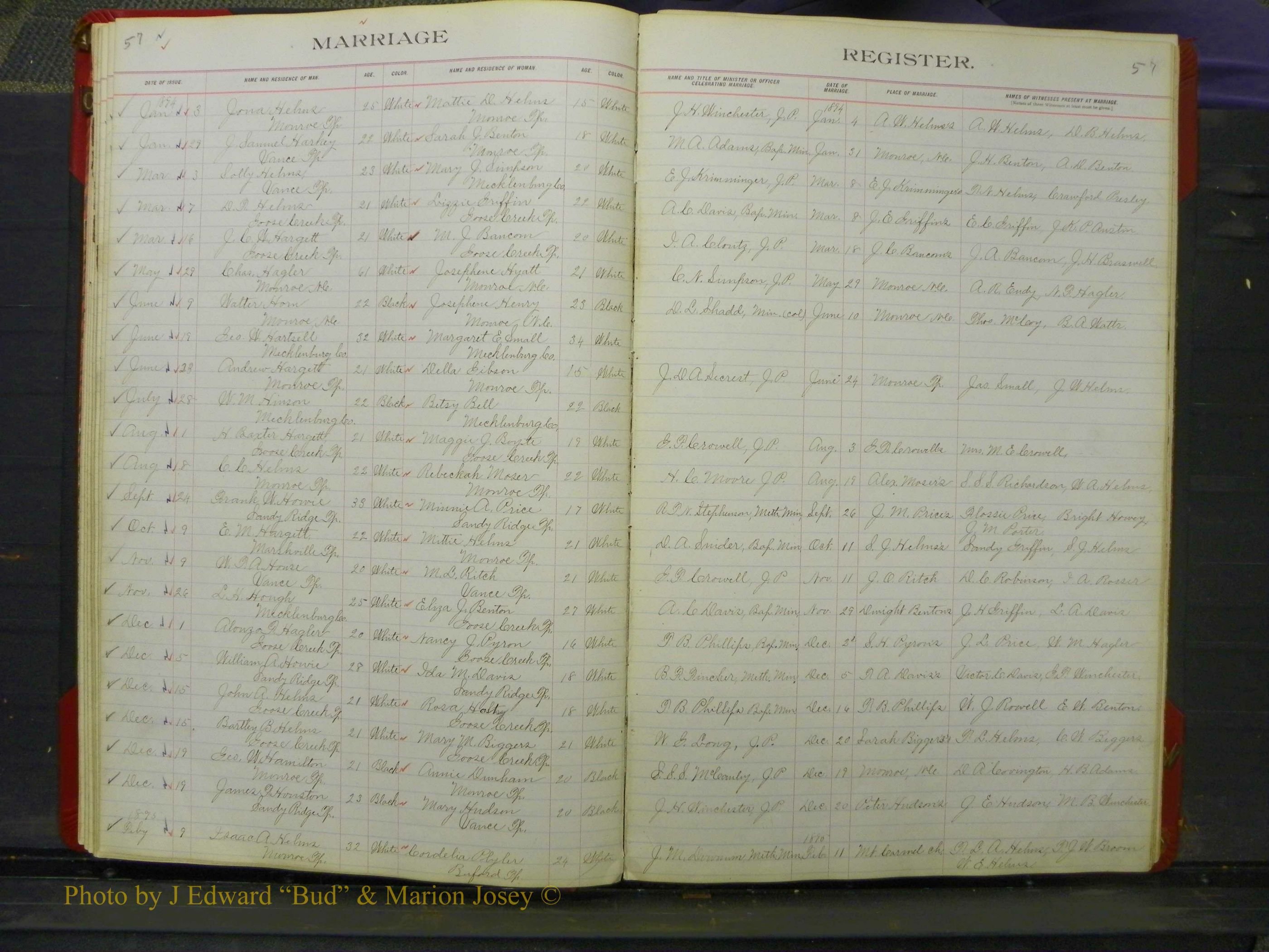 Union Co, NC Marriage Book 5, A-Z, 1890-1898 (24).JPG