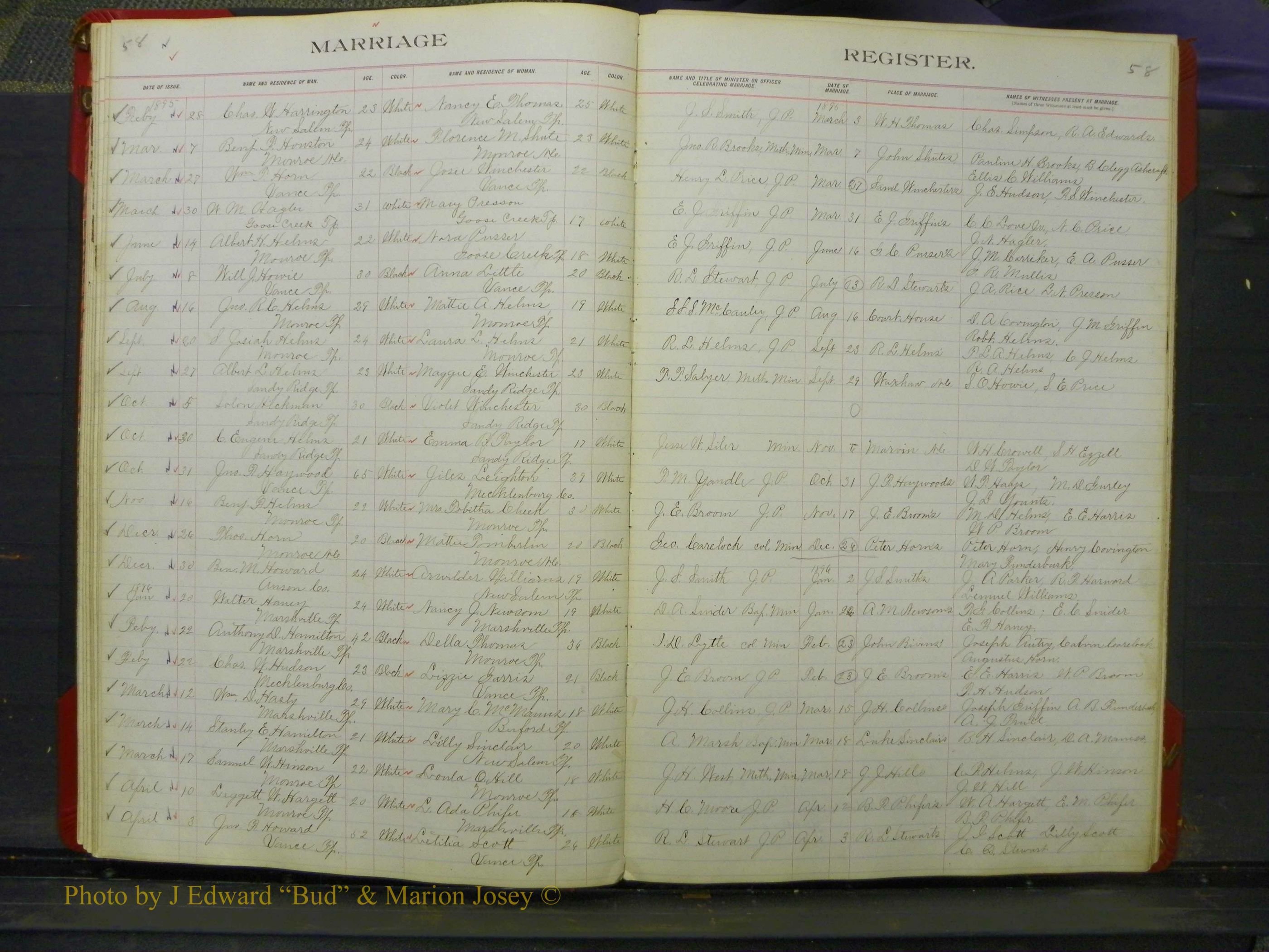 Union Co, NC Marriage Book 5, A-Z, 1890-1898 (25).JPG