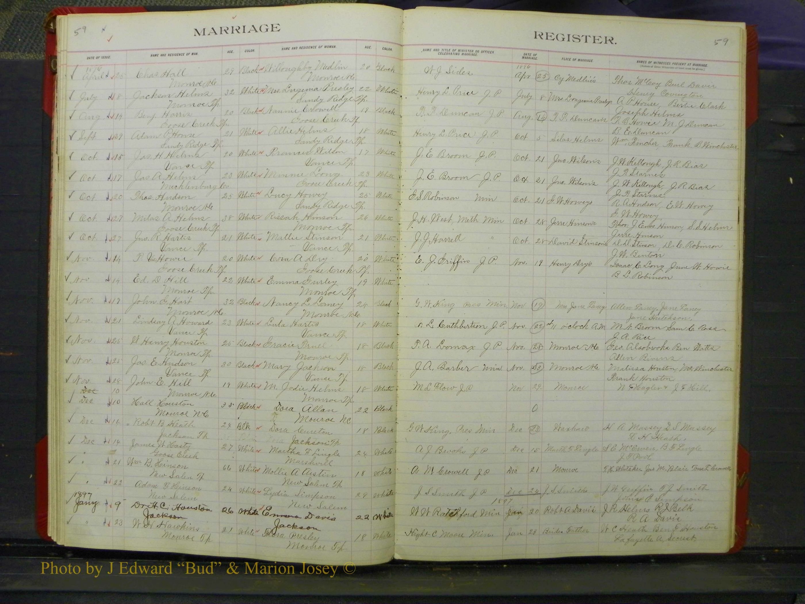 Union Co, NC Marriage Book 5, A-Z, 1890-1898 (26).JPG