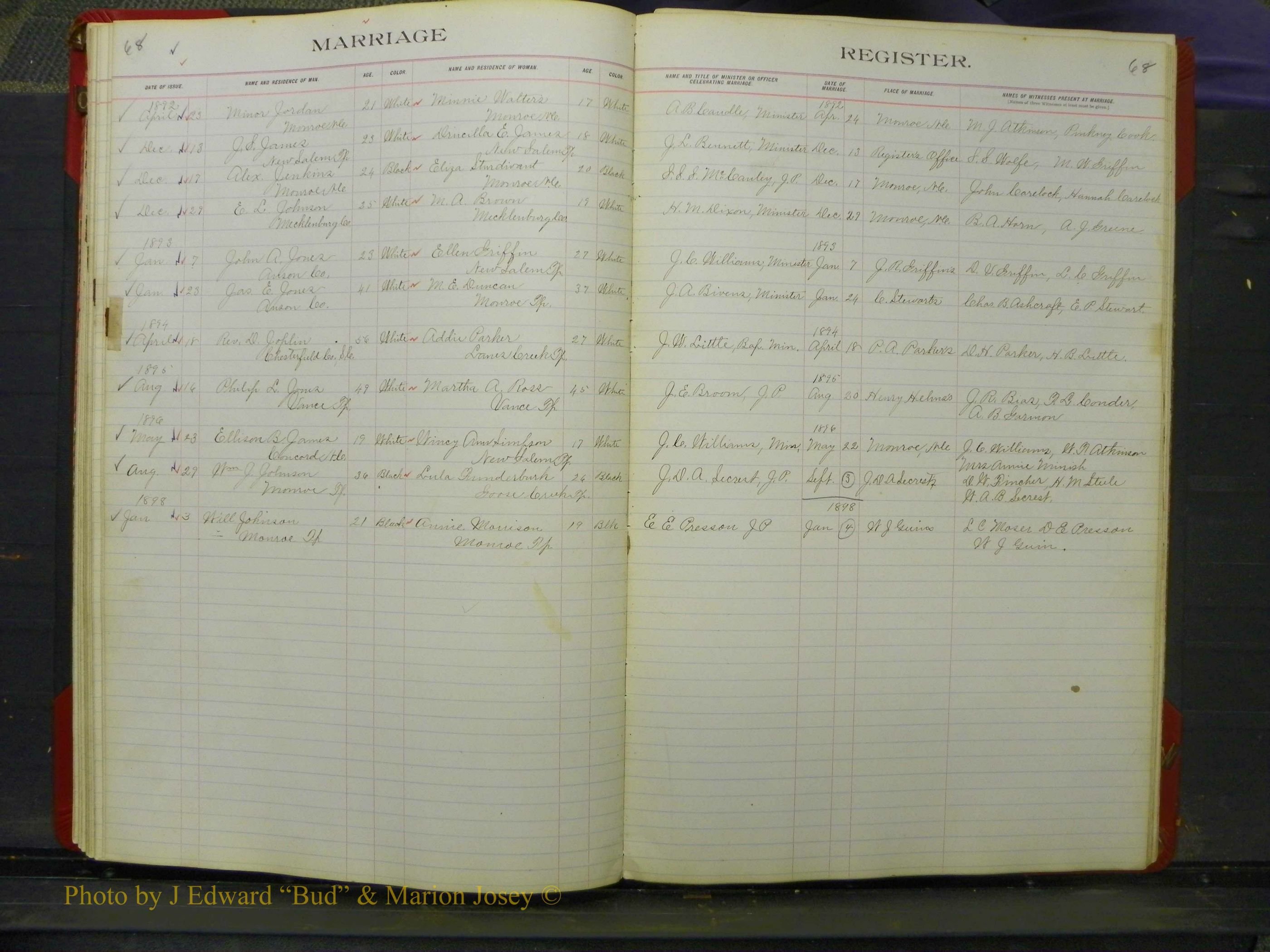 Union Co, NC Marriage Book 5, A-Z, 1890-1898 (29).JPG