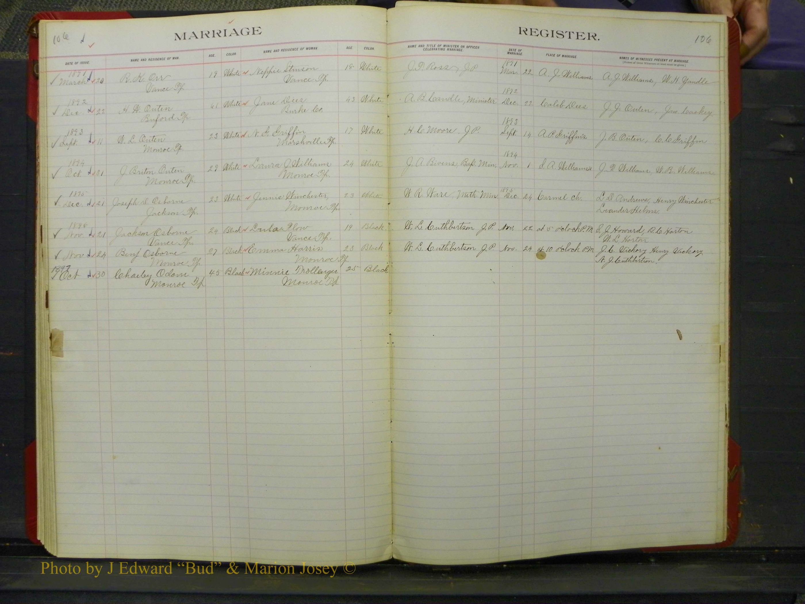 Union Co, NC Marriage Book 5, A-Z, 1890-1898 (41).JPG