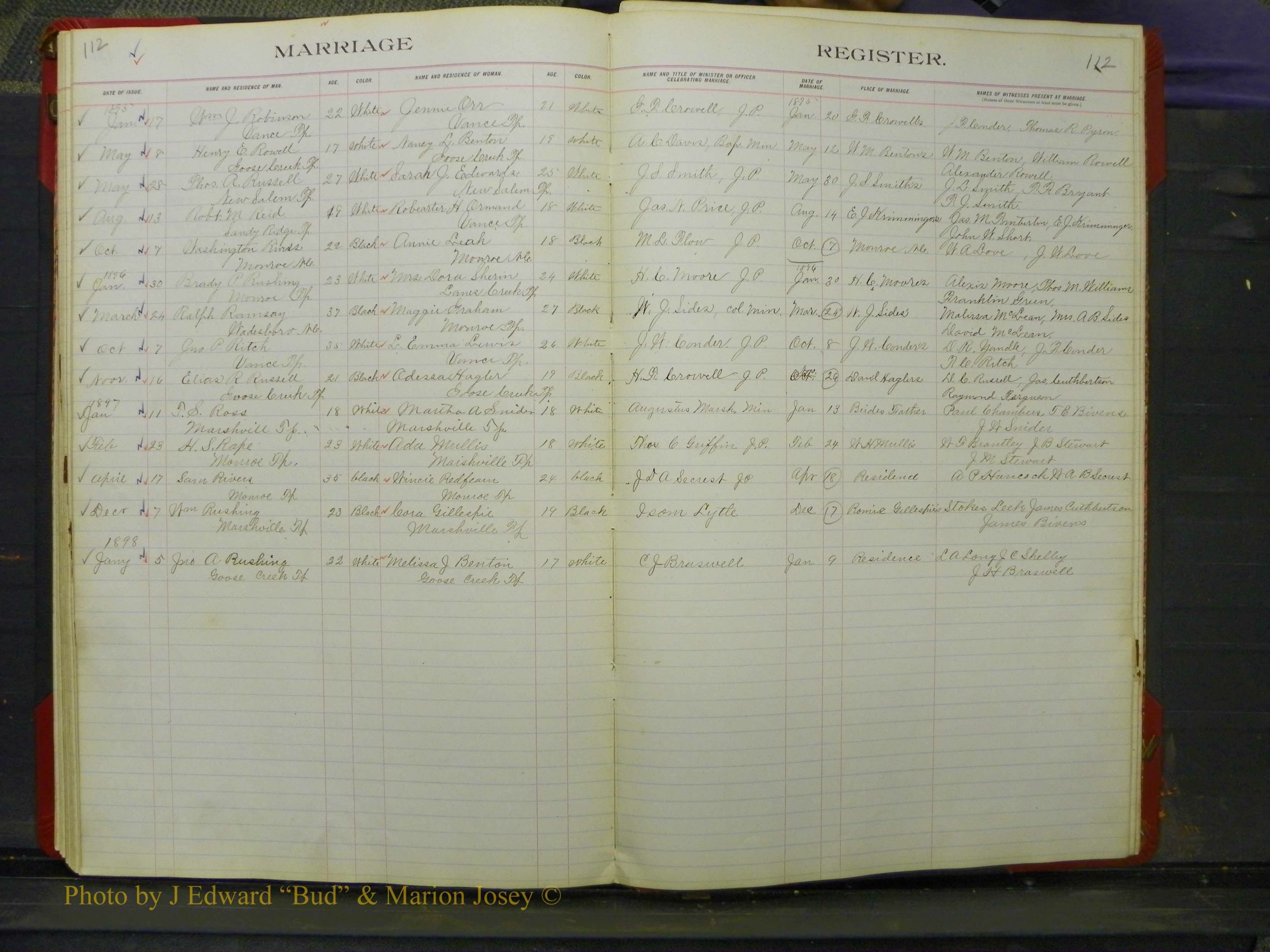 Union Co, NC Marriage Book 5, A-Z, 1890-1898 (46).JPG