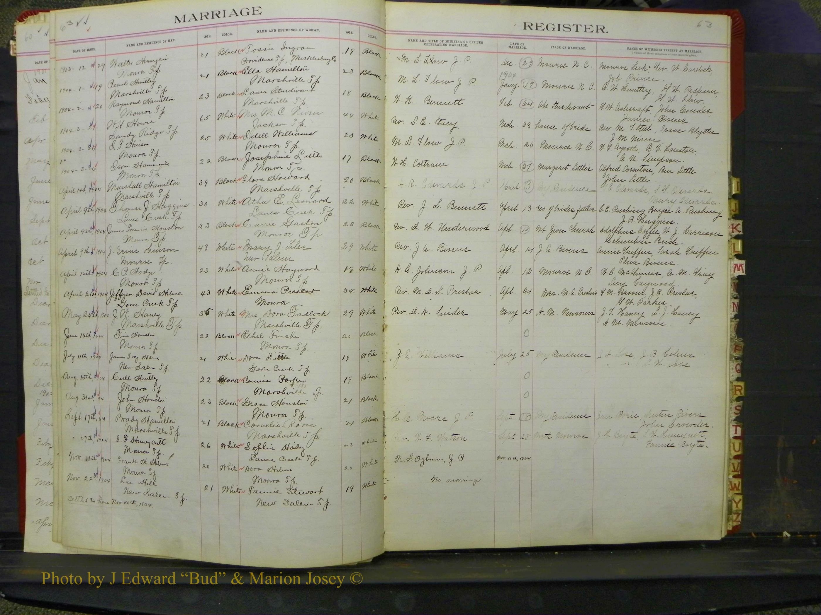 Union Co, NC Marriage Book 6, A-Z, 1898-1902 (32).JPG