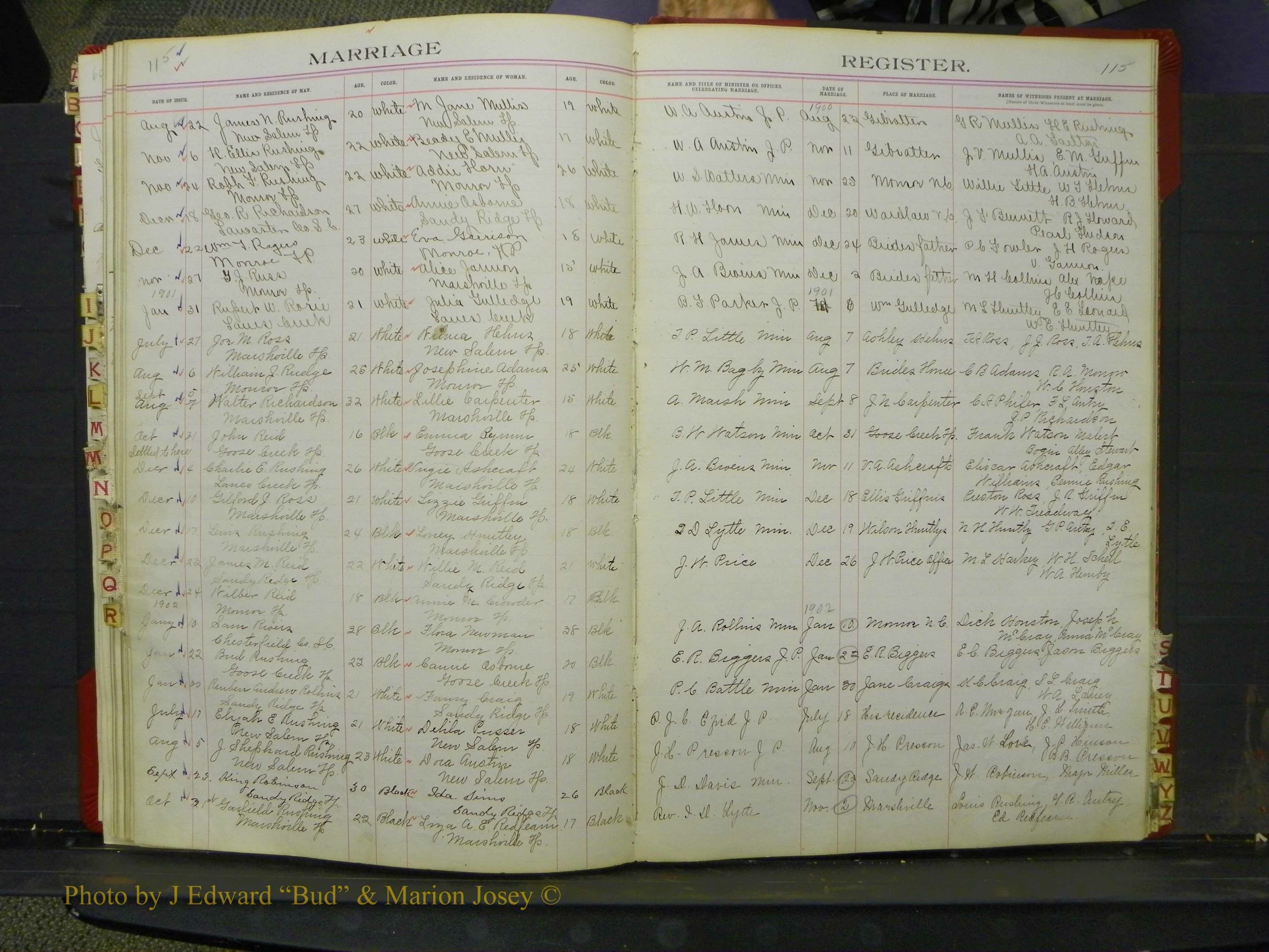 Union Co, NC Marriage Book 6, A-Z, 1898-1902 (52).JPG
