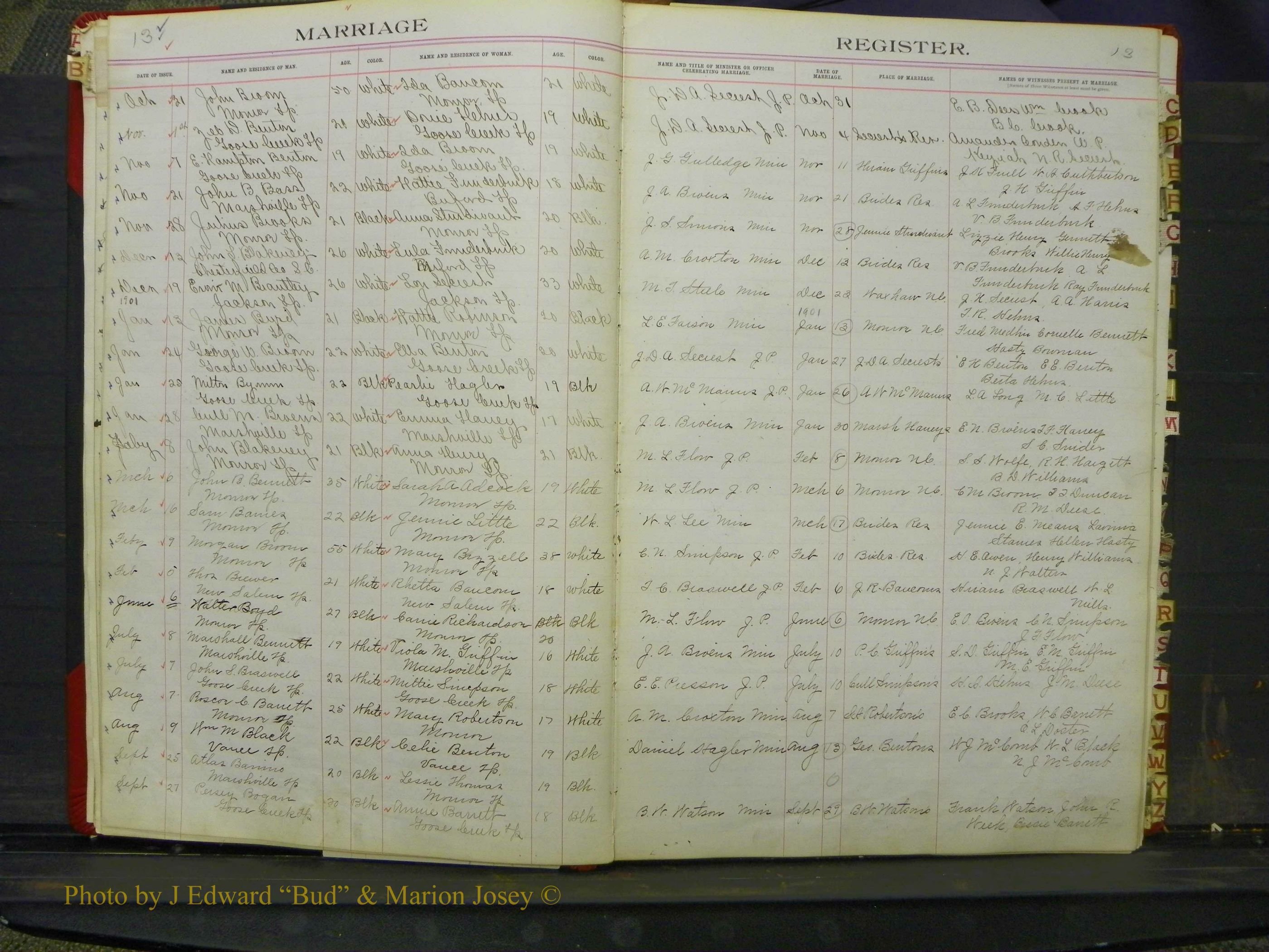 Union Co, NC Marriage Book 6, A-Z, 1898-1902 (6).JPG