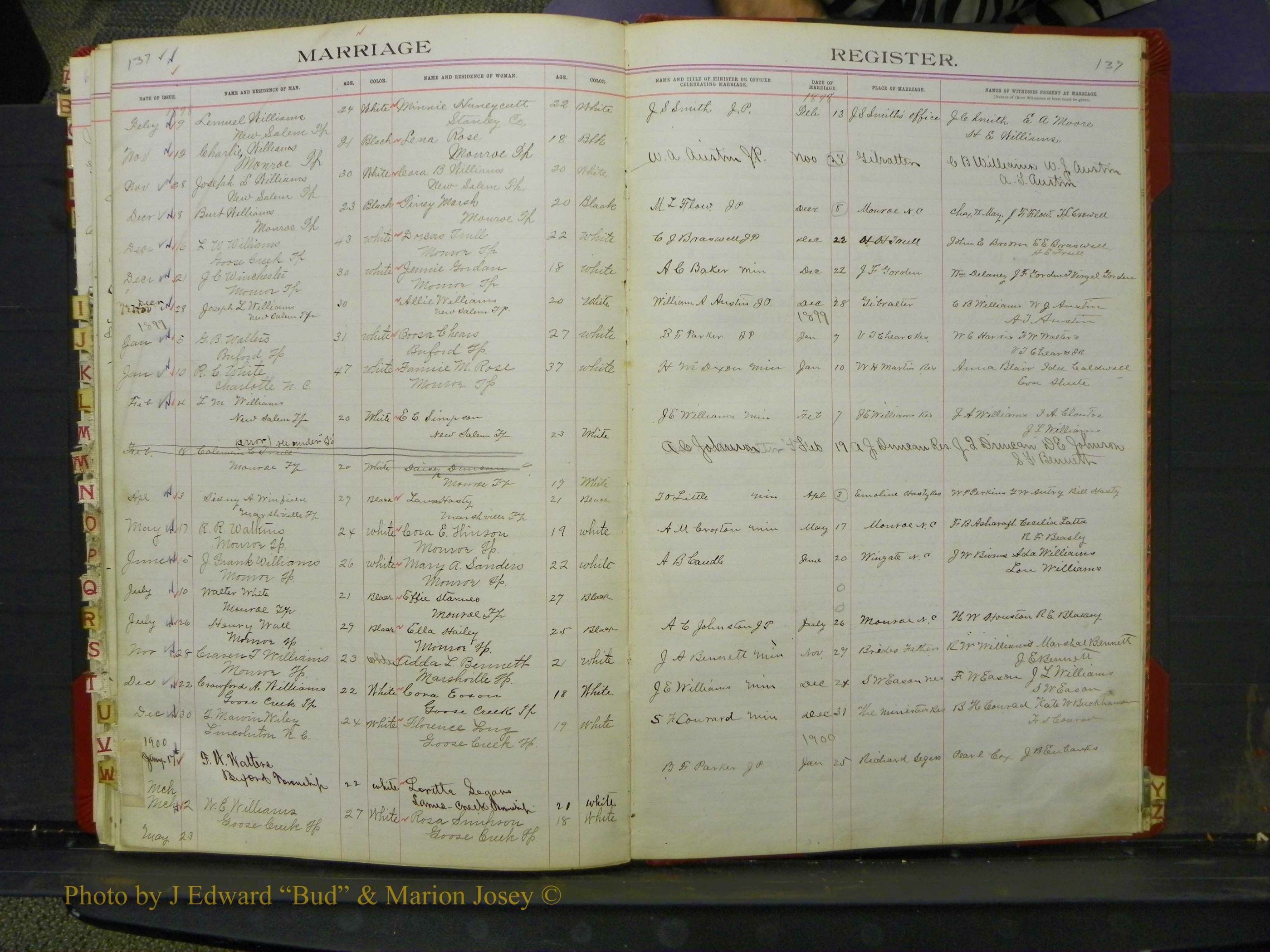 Union Co, NC Marriage Book 6, A-Z, 1898-1902 (61).JPG