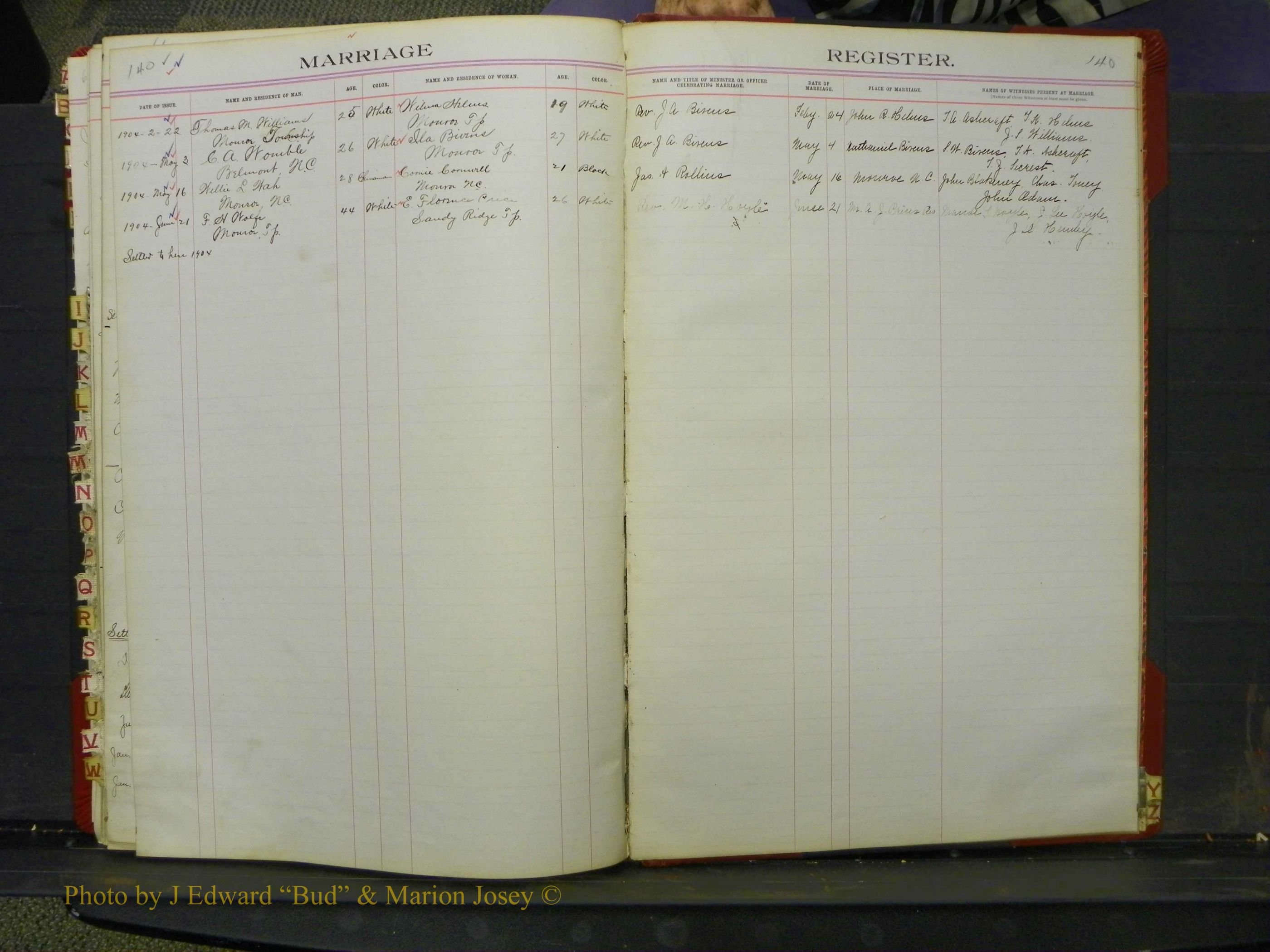 Union Co, NC Marriage Book 6, A-Z, 1898-1902 (64).JPG