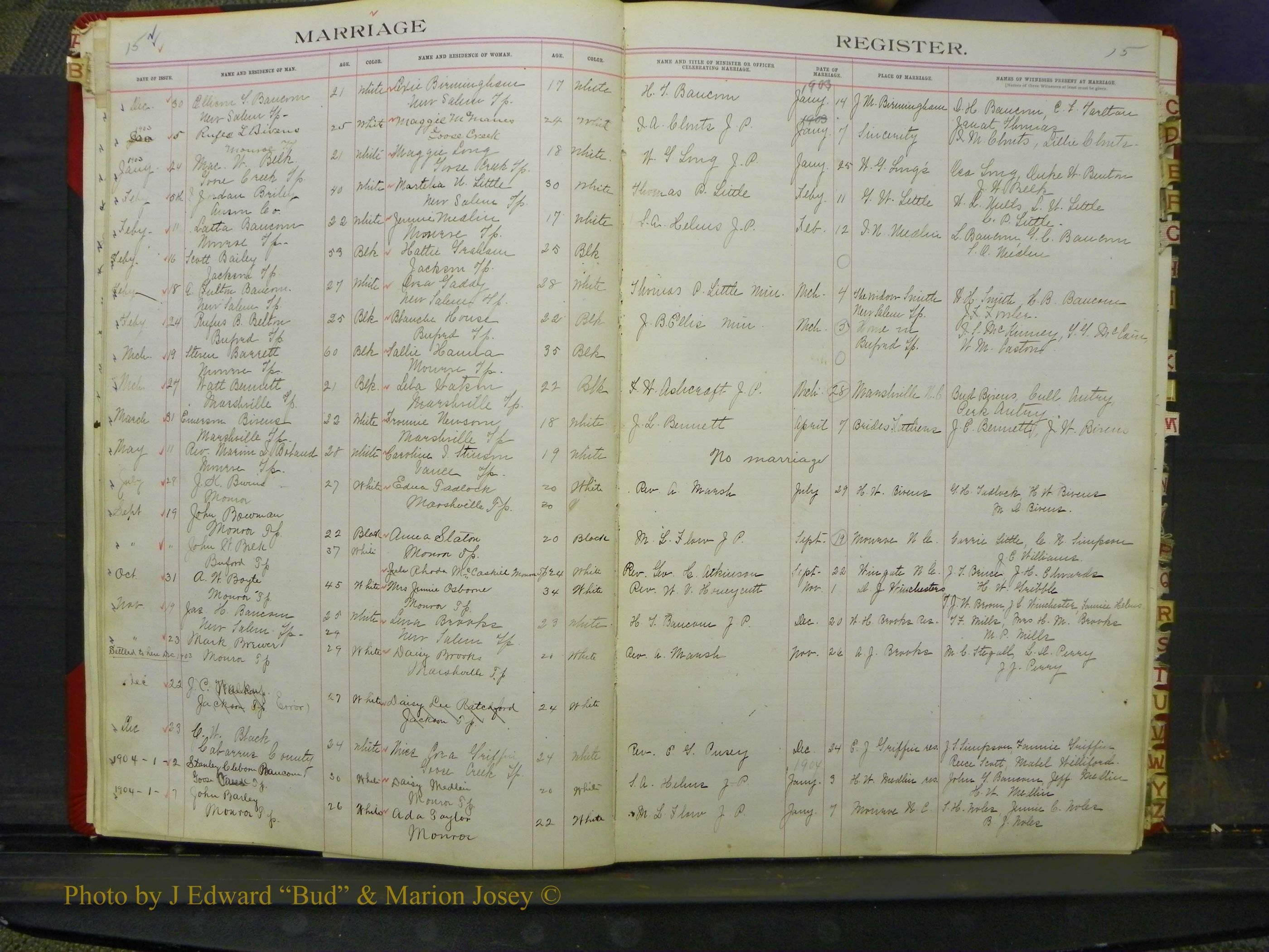 Union Co, NC Marriage Book 6, A-Z, 1898-1902 (8).JPG