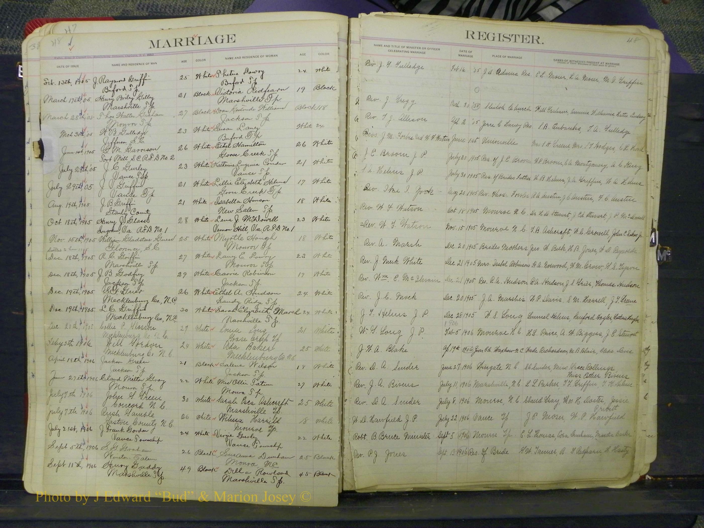 Union Co, NC Marriage Book 7, A-Z, 1903-1913 (31).JPG