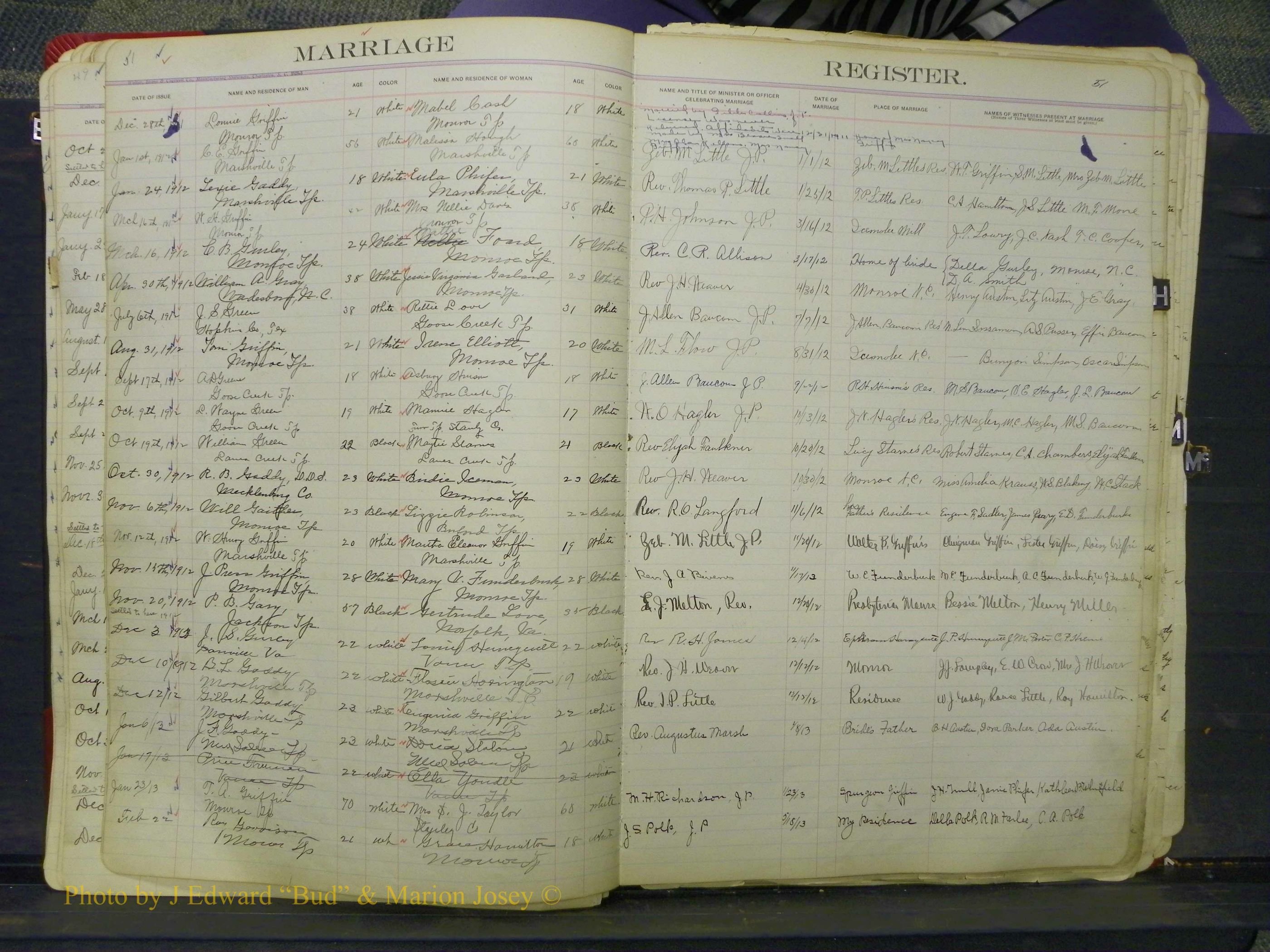 Union Co, NC Marriage Book 7, A-Z, 1903-1913 (34).JPG