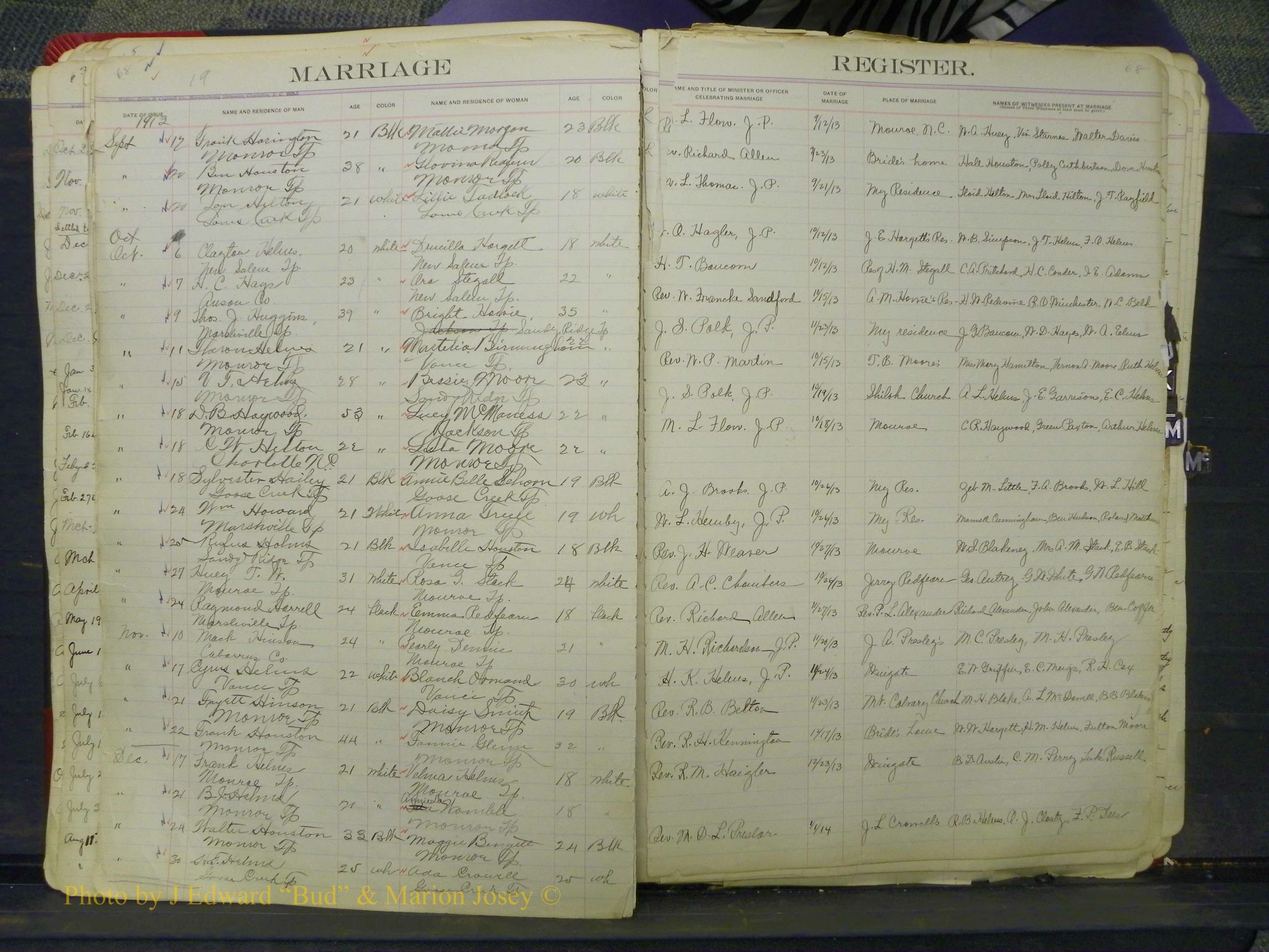 Union Co, NC Marriage Book 7, A-Z, 1903-1913 (49).JPG