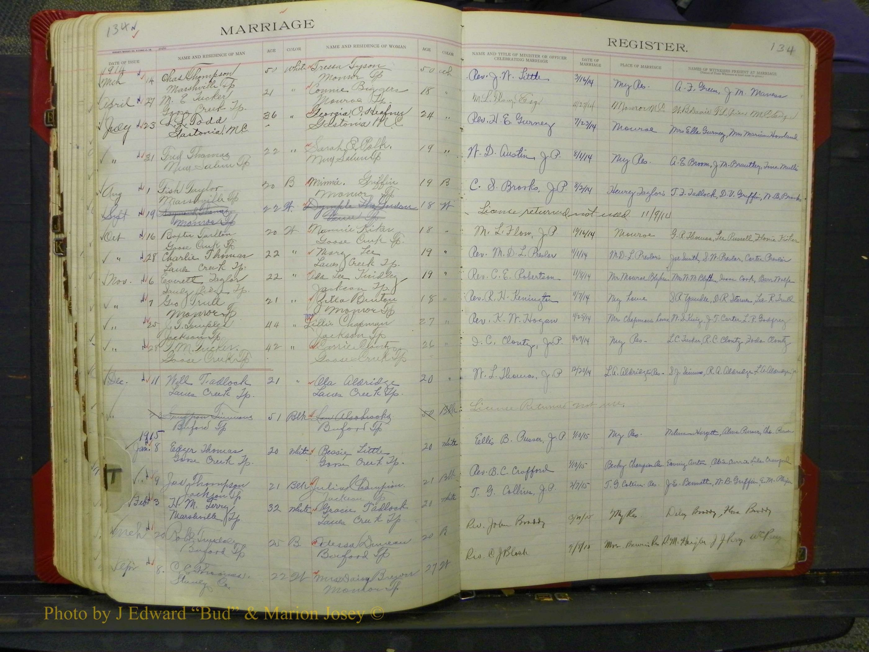 Union Co, NC Marriage Book 8, A-Z, 1914-1920 (123).JPG