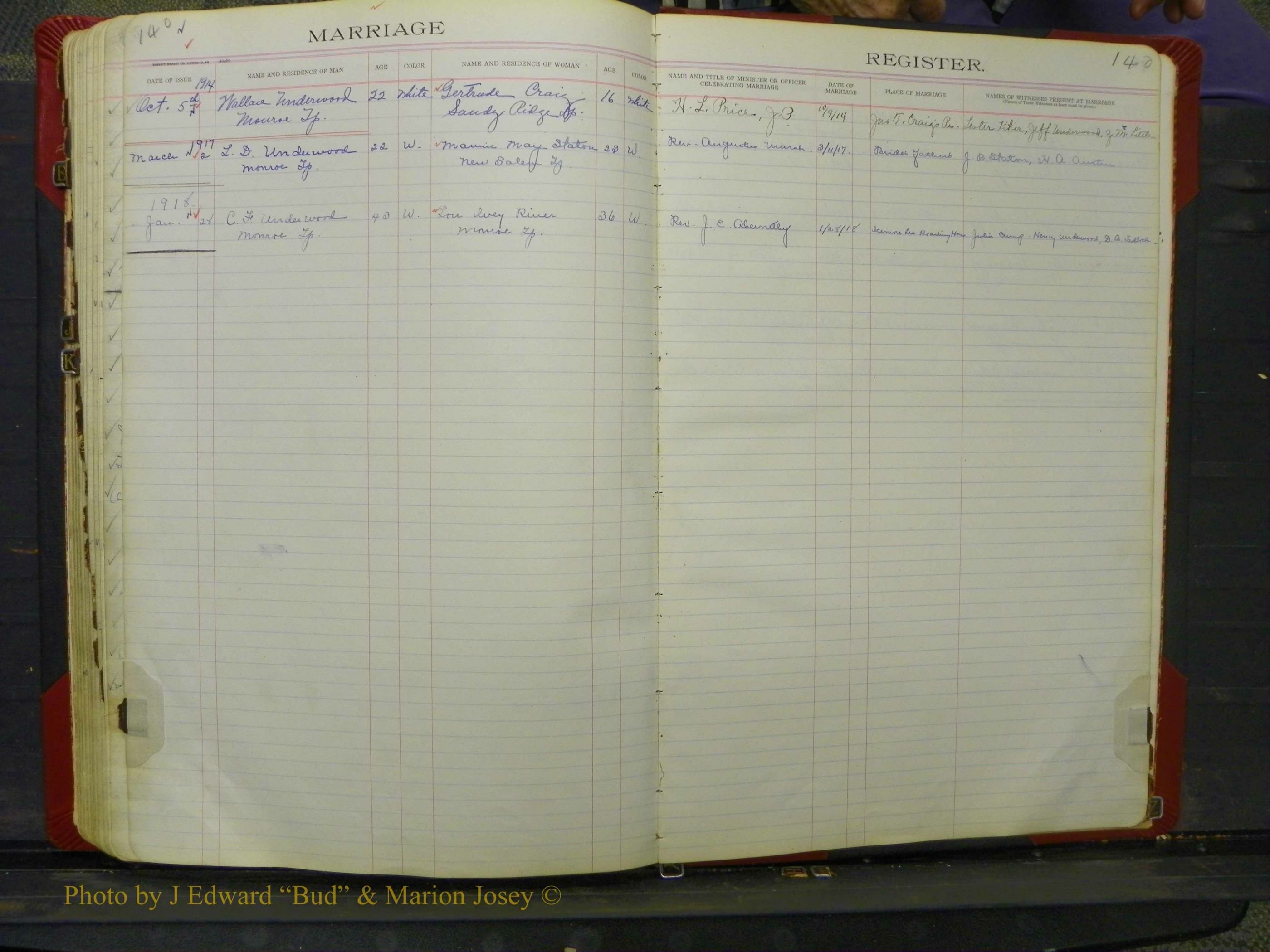 Union Co, NC Marriage Book 8, A-Z, 1914-1920 (129).JPG