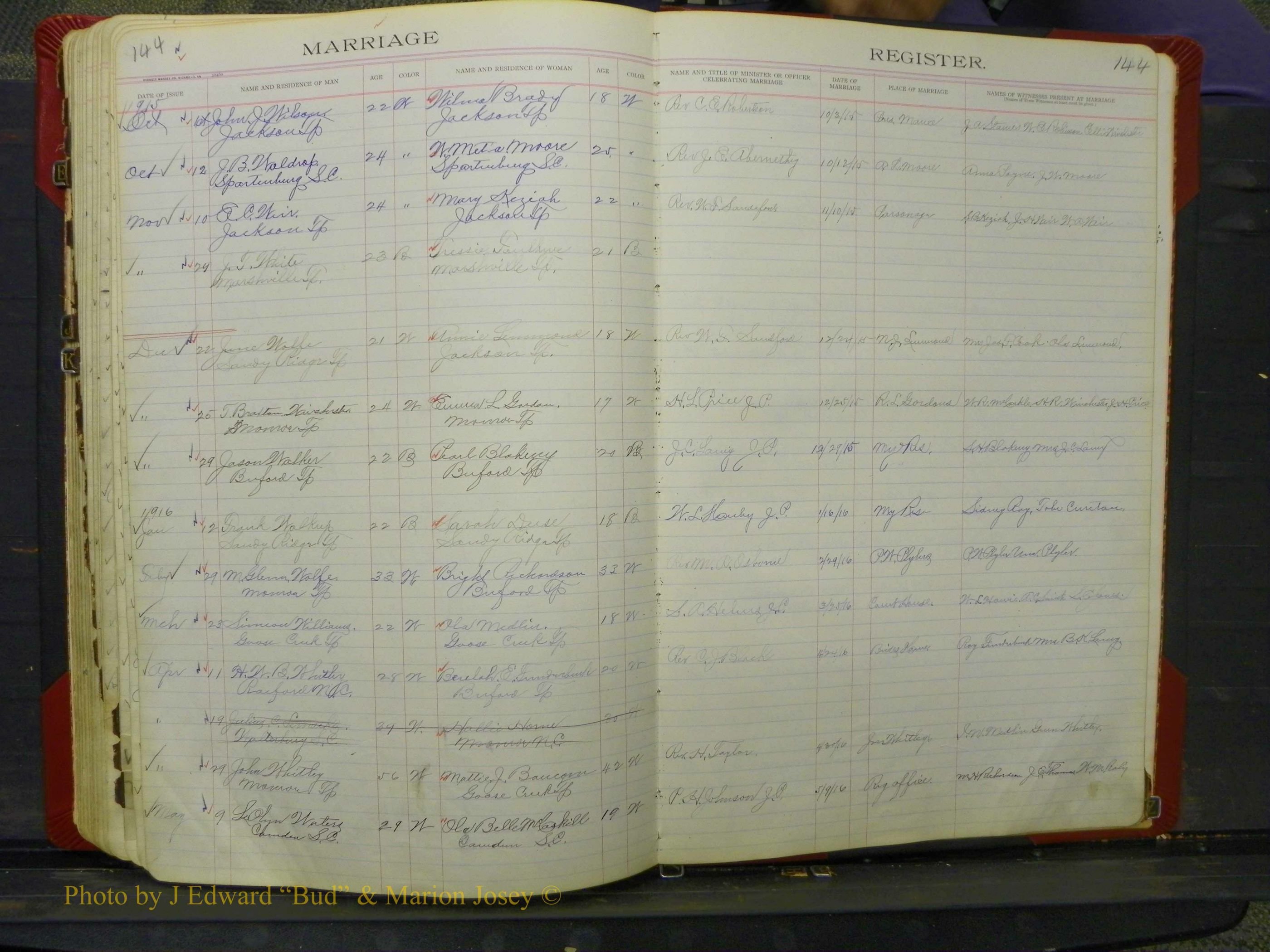 Union Co, NC Marriage Book 8, A-Z, 1914-1920 (133).JPG