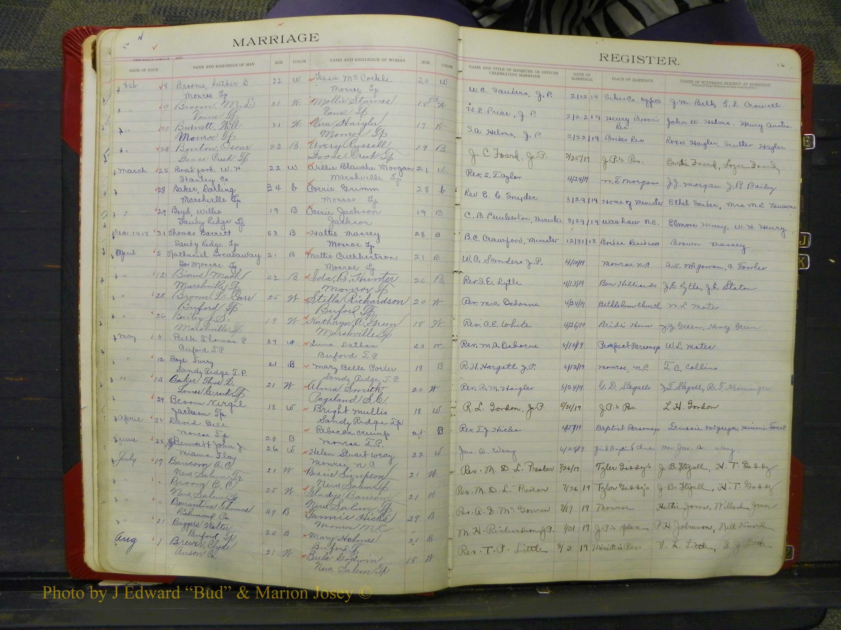 Union Co, NC Marriage Book 8, A-Z, 1914-1920 (16).JPG