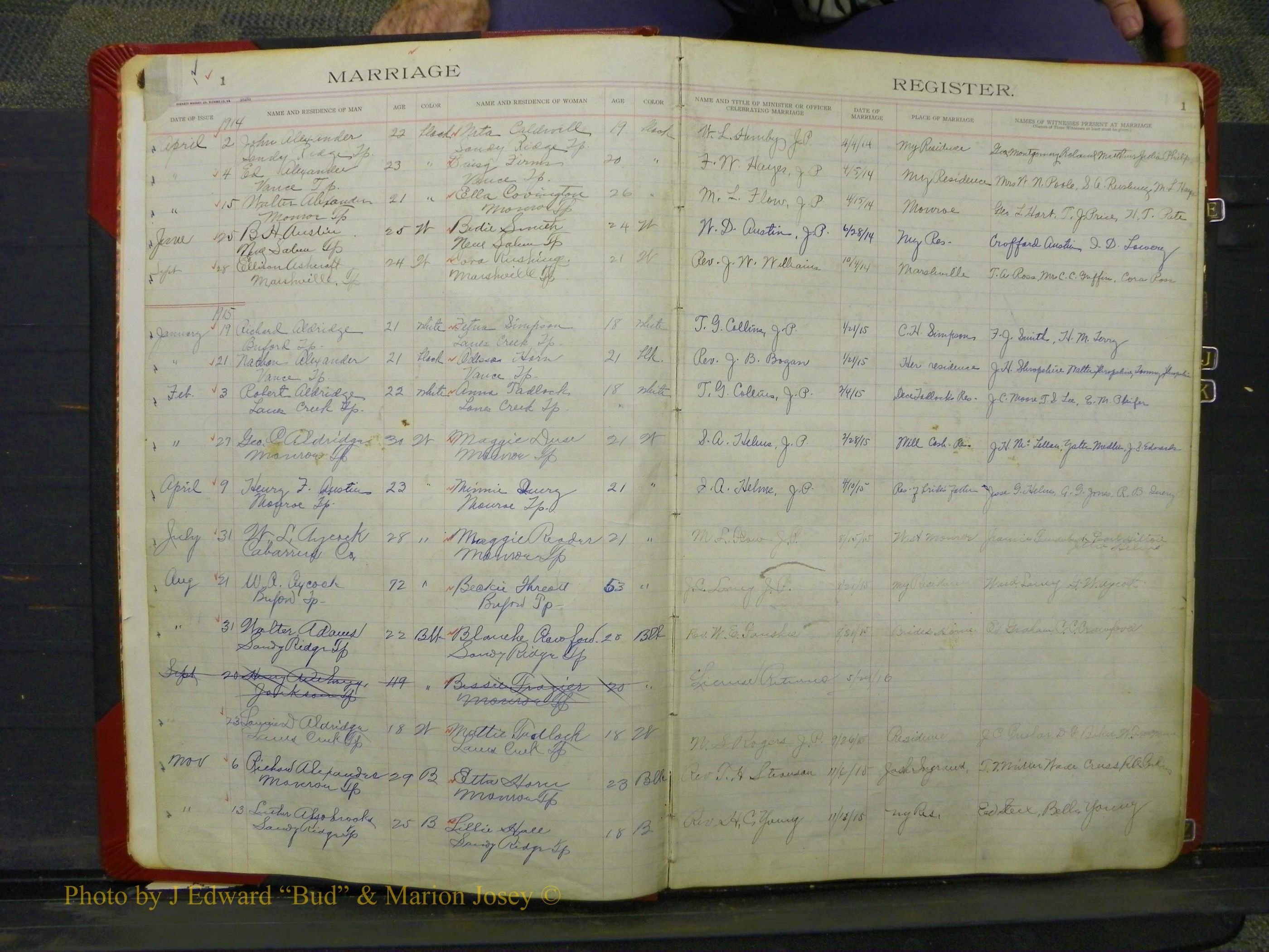 Union Co, NC Marriage Book 8, A-Z, 1914-1920 (2).JPG