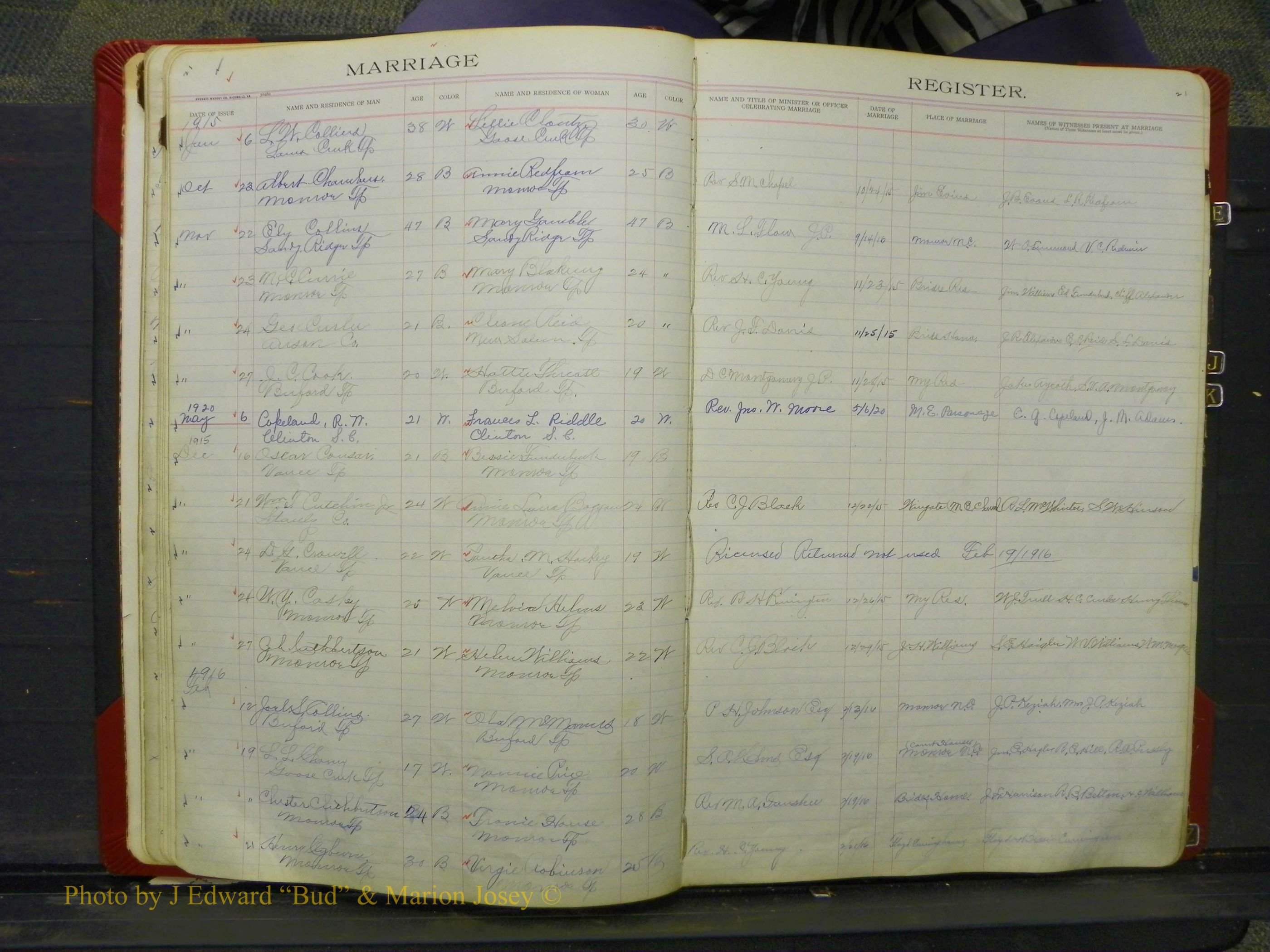 Union Co, NC Marriage Book 8, A-Z, 1914-1920 (21).JPG