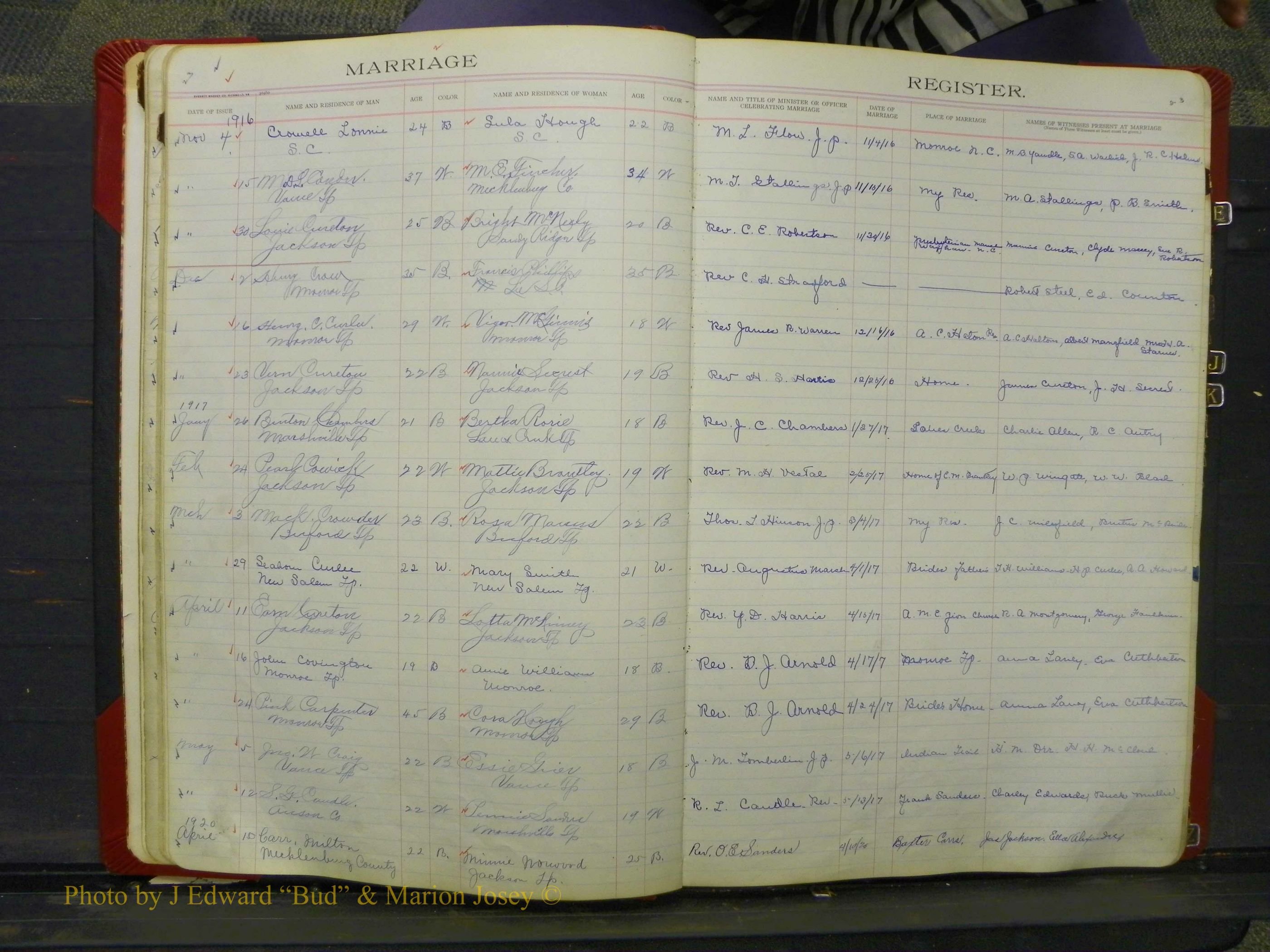 Union Co, NC Marriage Book 8, A-Z, 1914-1920 (23).JPG