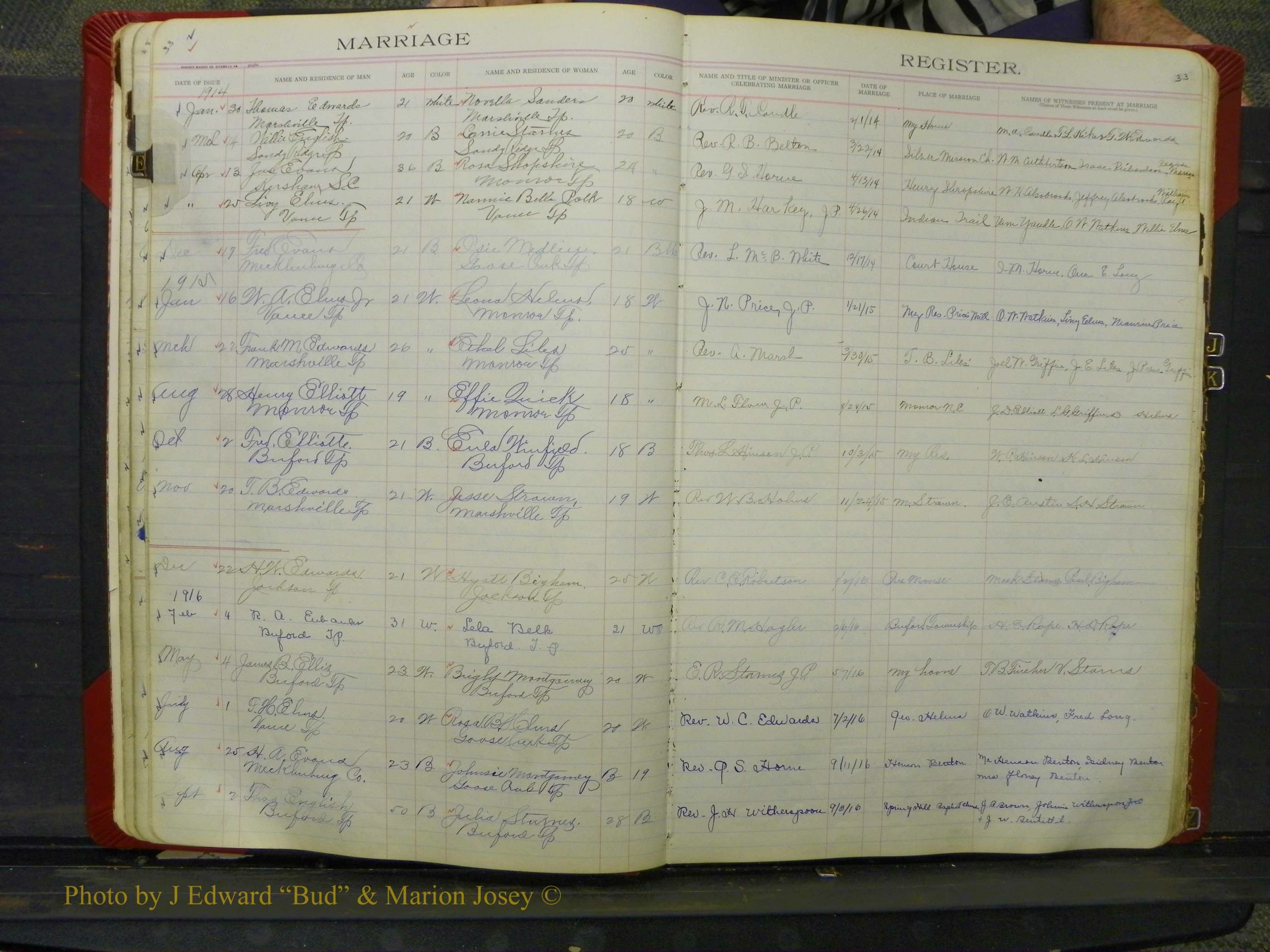 Union Co, NC Marriage Book 8, A-Z, 1914-1920 (33).JPG