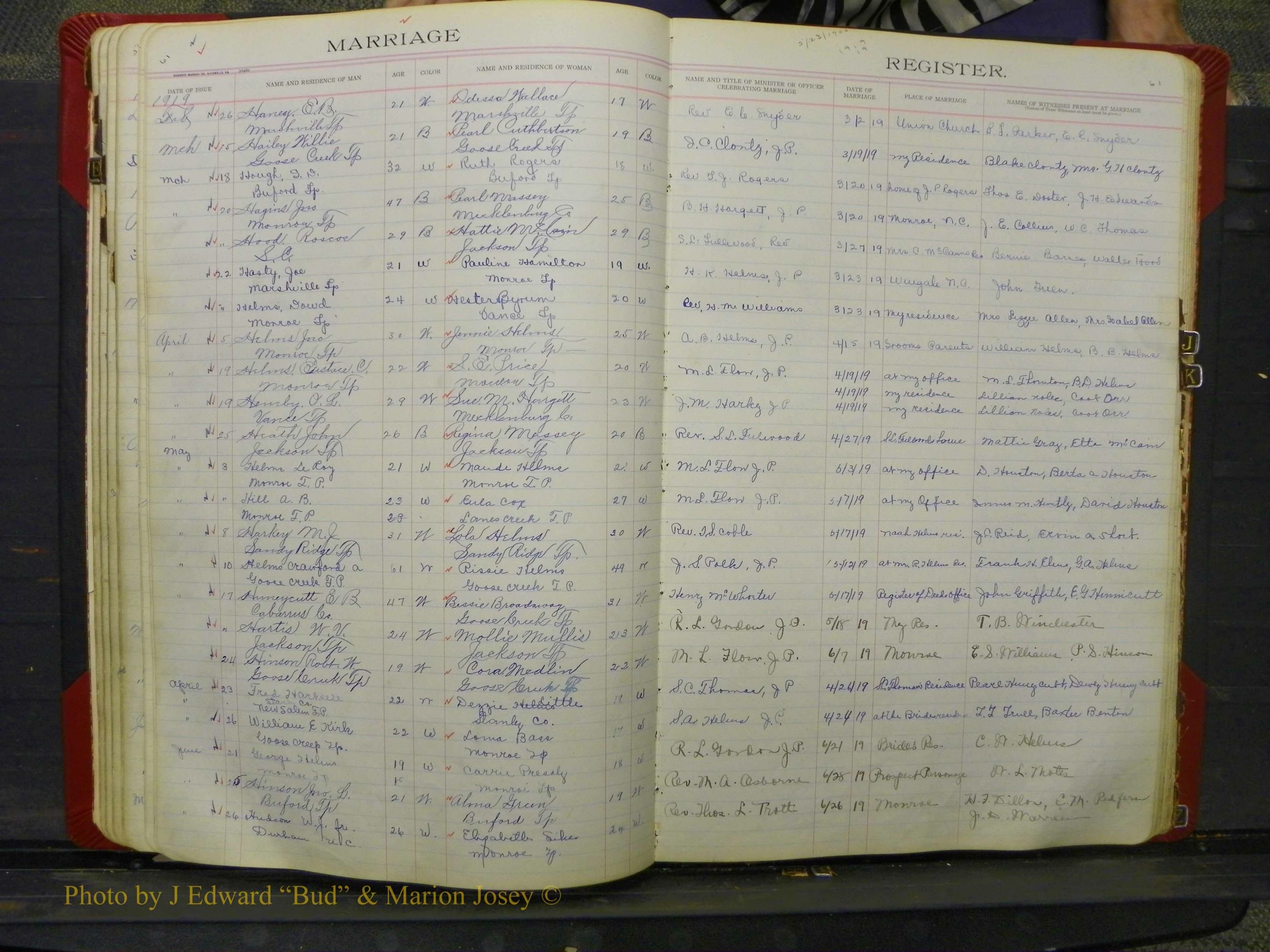 Union Co, NC Marriage Book 8, A-Z, 1914-1920 (61).JPG