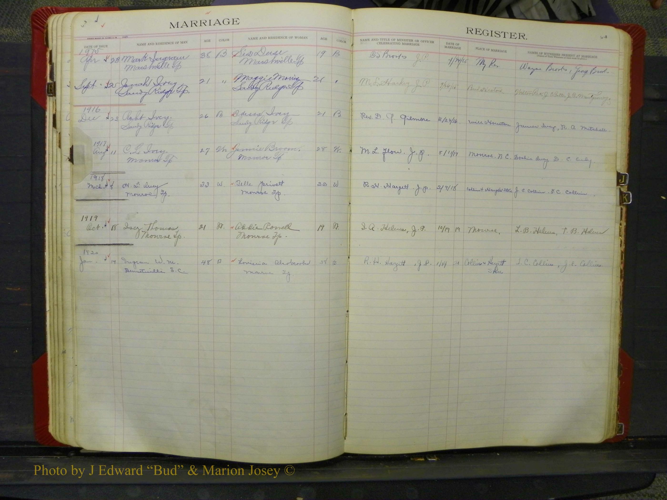 Union Co, NC Marriage Book 8, A-Z, 1914-1920 (63).JPG