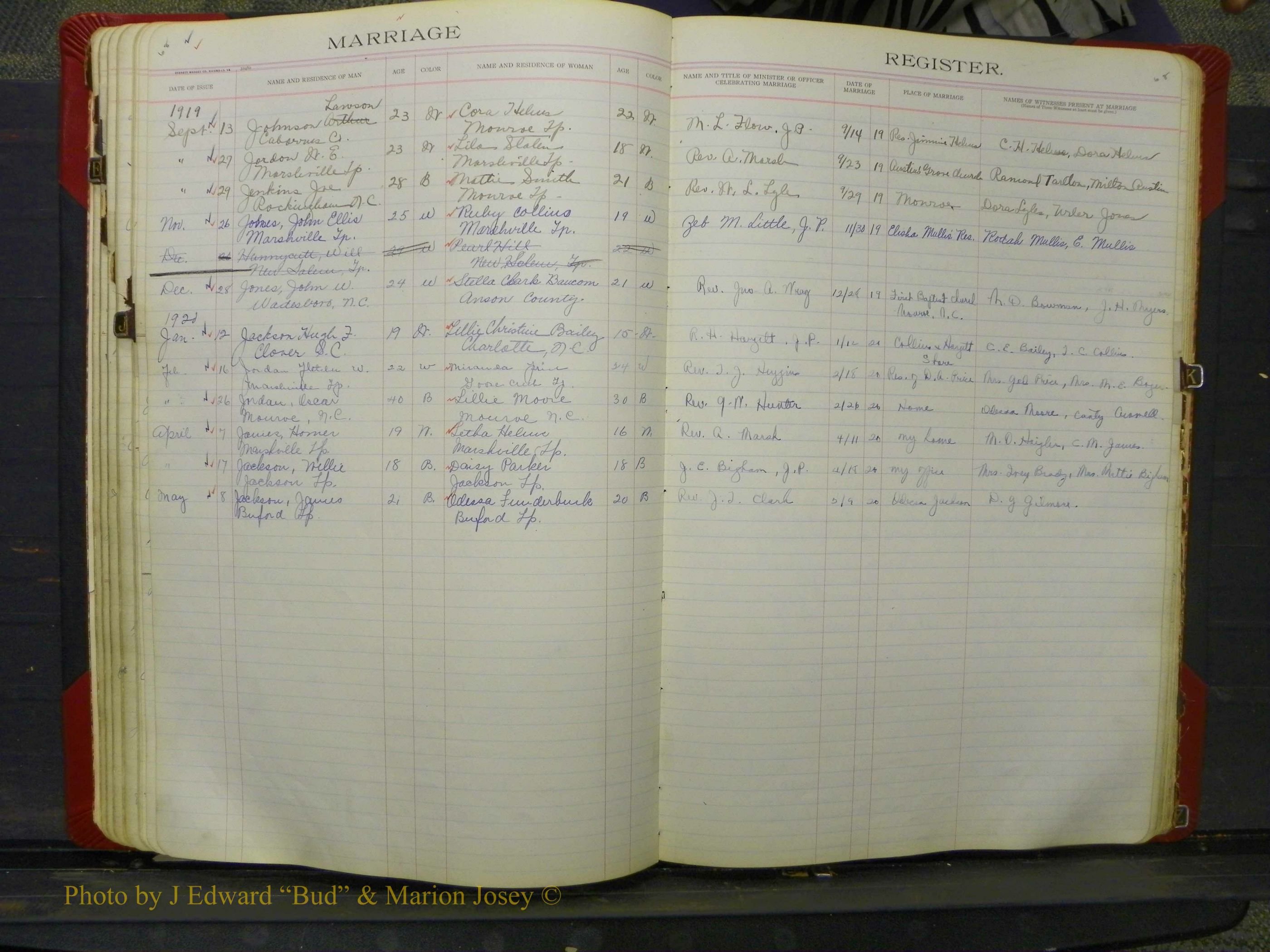 Union Co, NC Marriage Book 8, A-Z, 1914-1920 (66).JPG