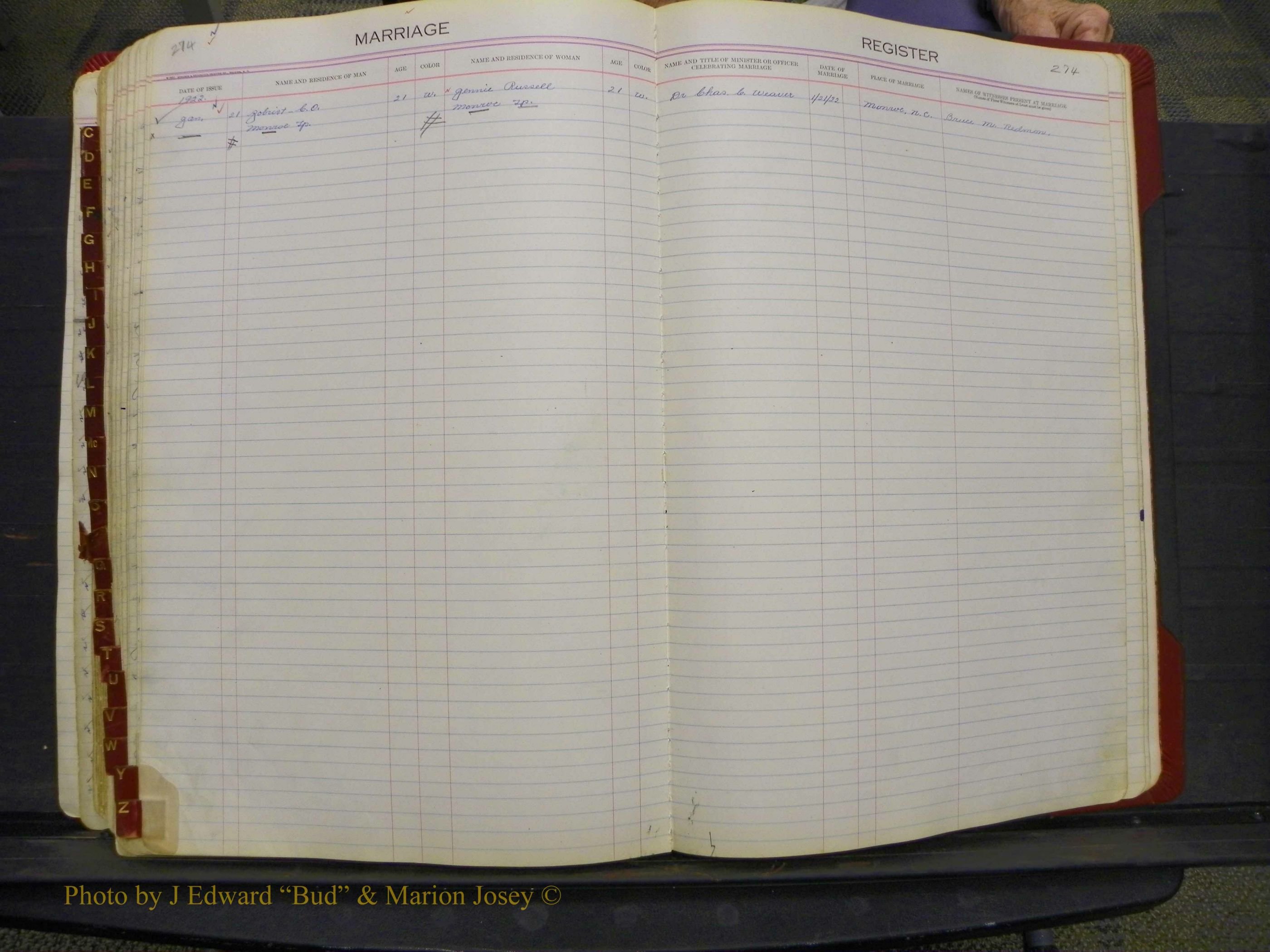 Union Co, NC Marriages, Book 9, 1920-1938 (142).JPG