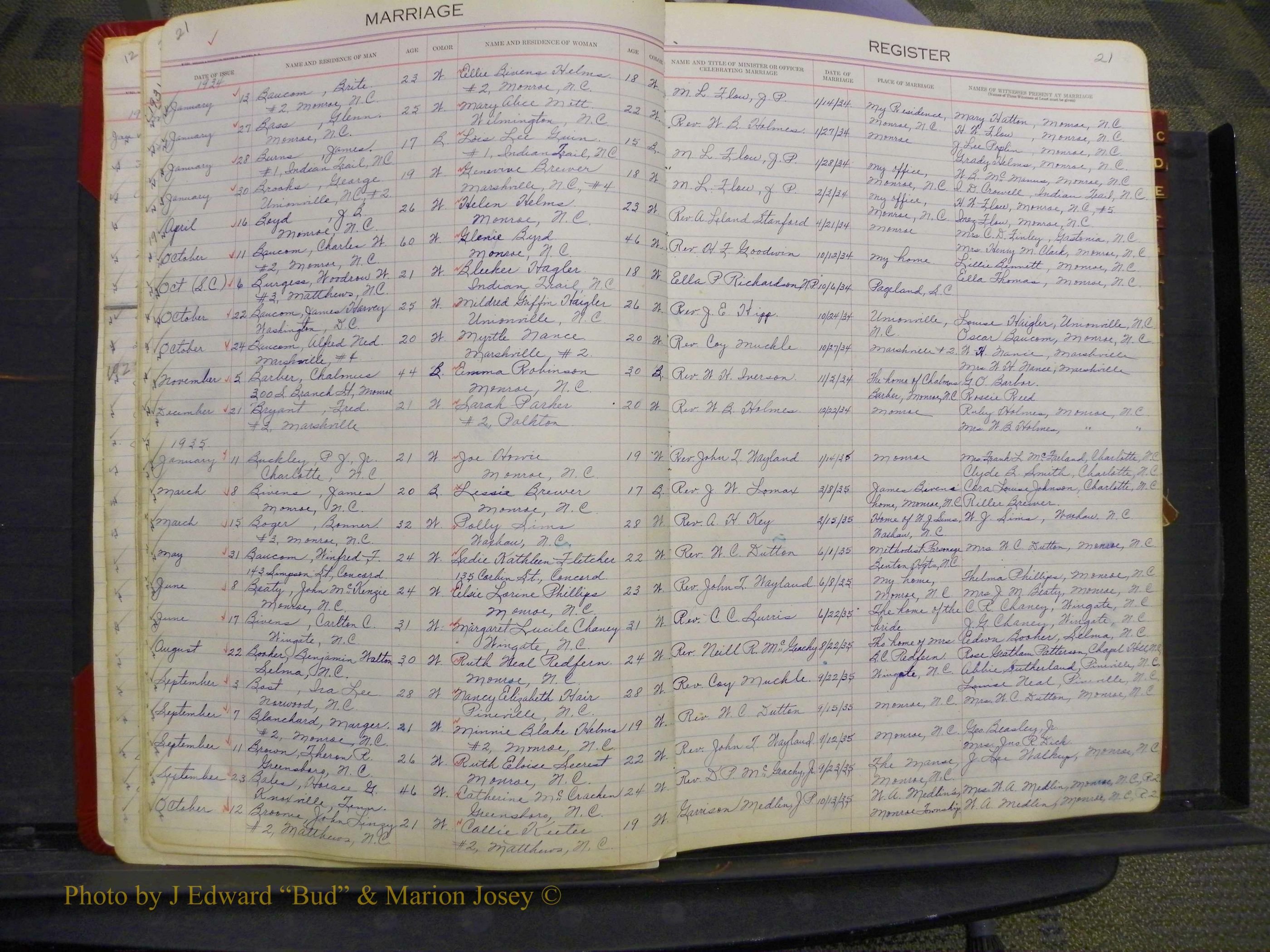 Union Co, NC Marriages, Book 9, 1920-1938 (17).JPG