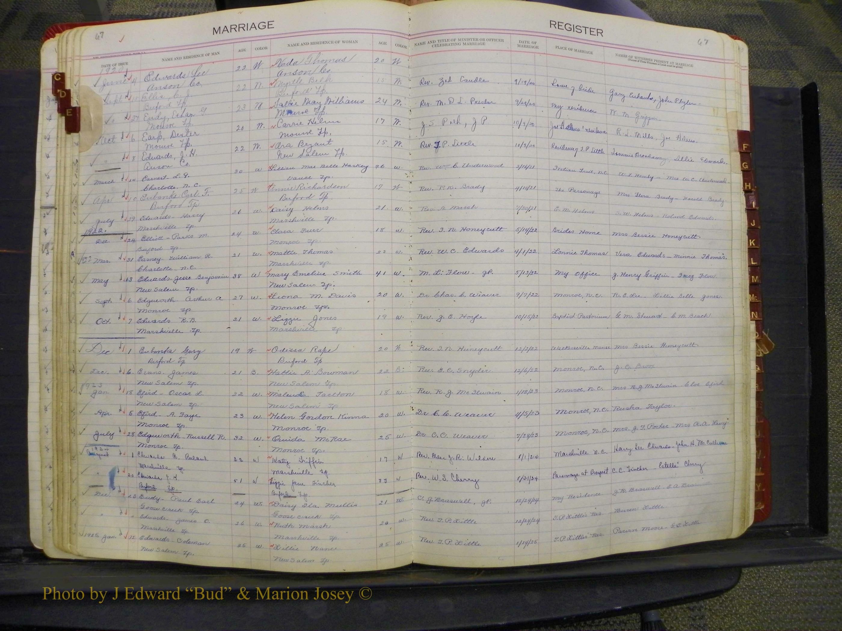 Union Co, NC Marriages, Book 9, 1920-1938 (34).JPG