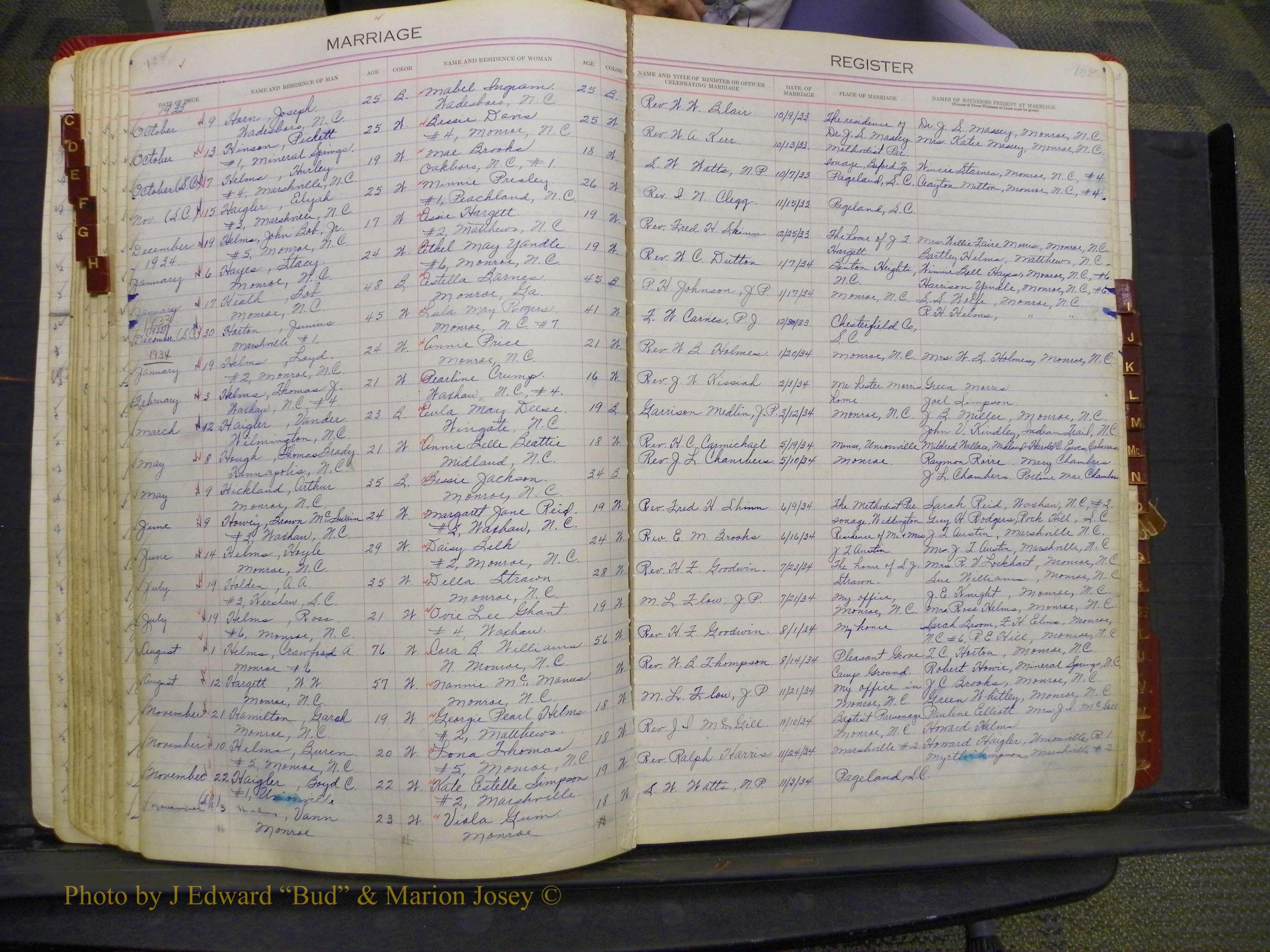 Union Co, NC Marriages, Book 9, 1920-1938 (61).JPG