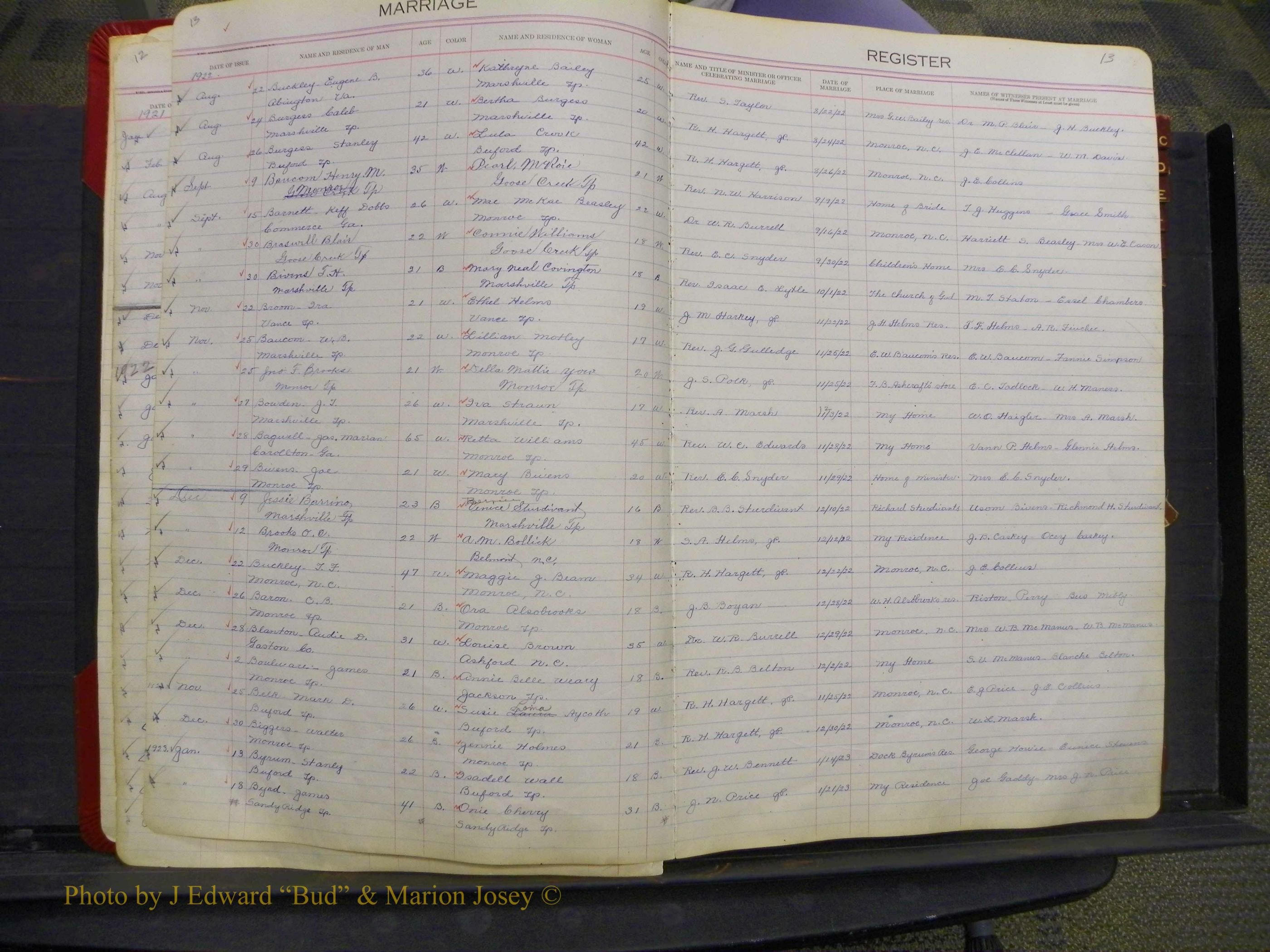 Union Co, NC Marriages, Book 9, 1920-1938 (9).JPG