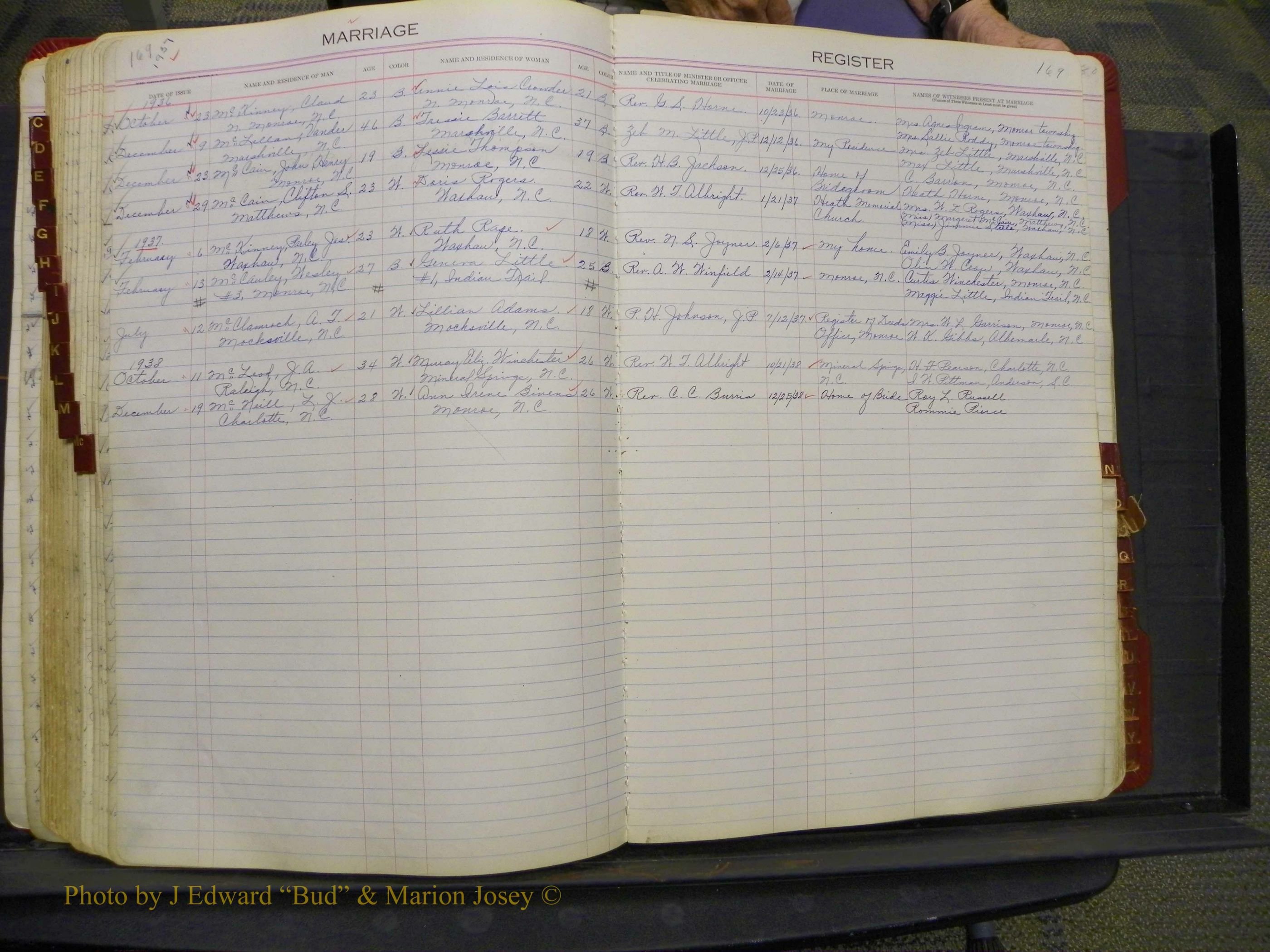 Union Co, NC Marriages, Book 9, 1920-1938 (91).JPG