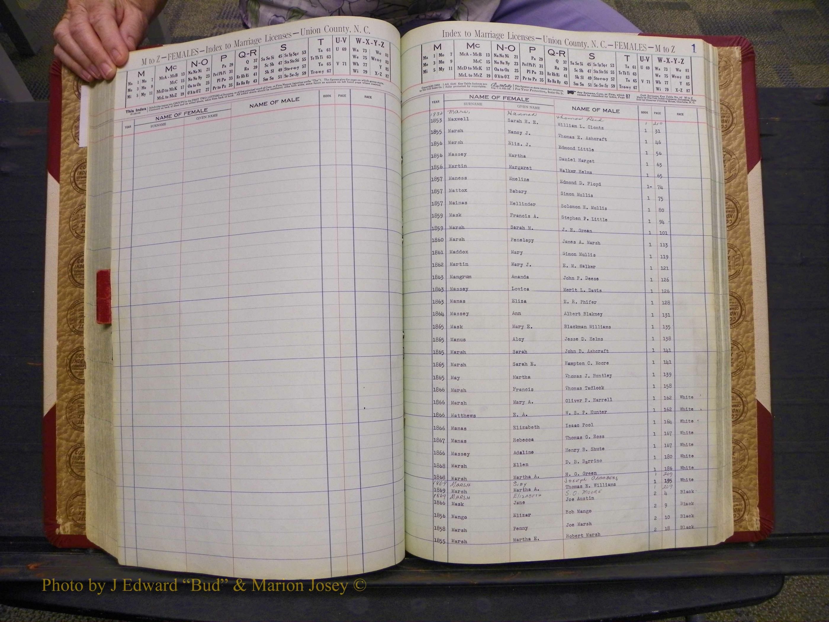 Union Co, NC Marriages Female Index, A-Z, 1842-1936 (141).JPG