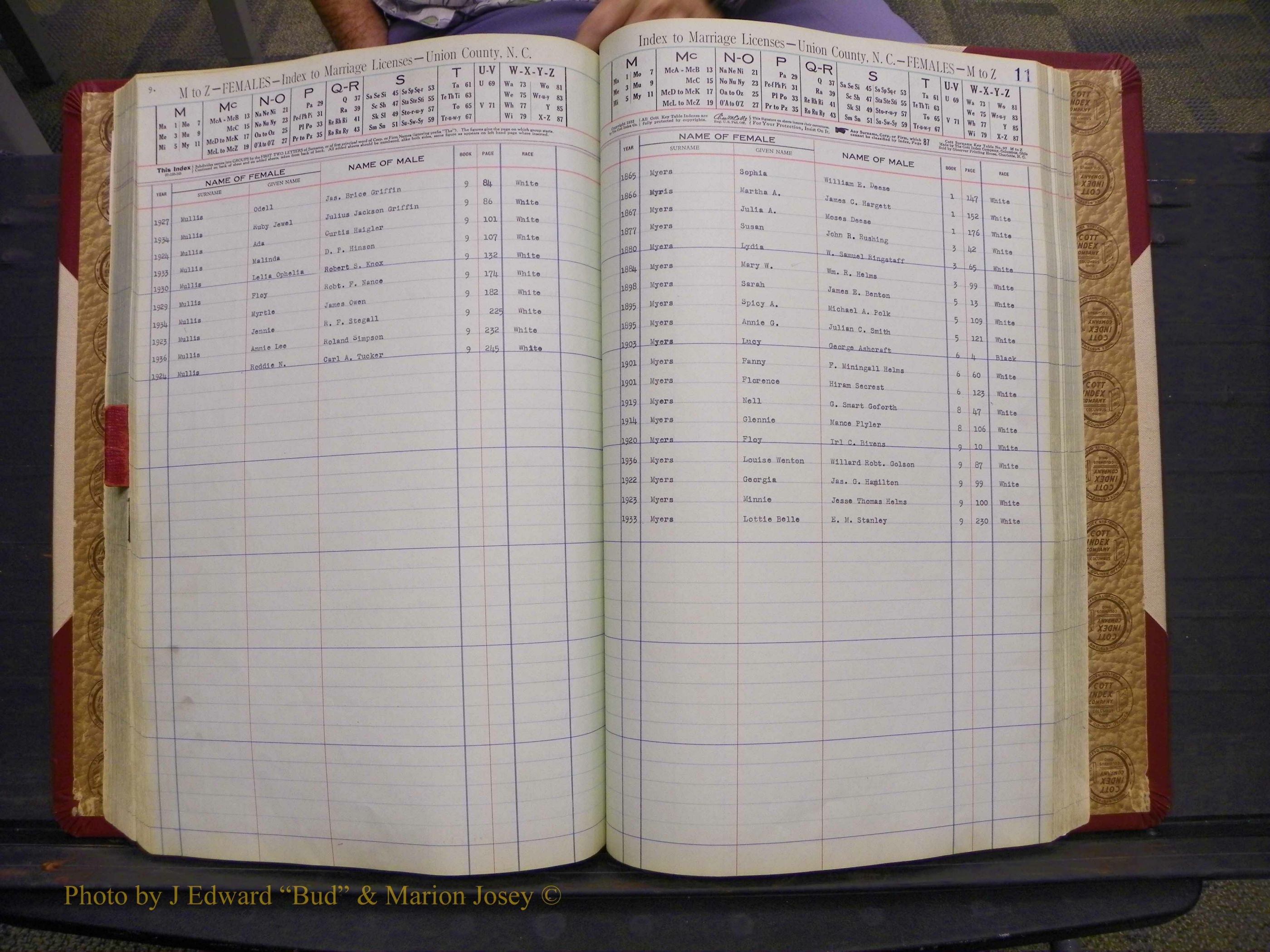 Union Co, NC Marriages Female Index, A-Z, 1842-1936 (156).JPG