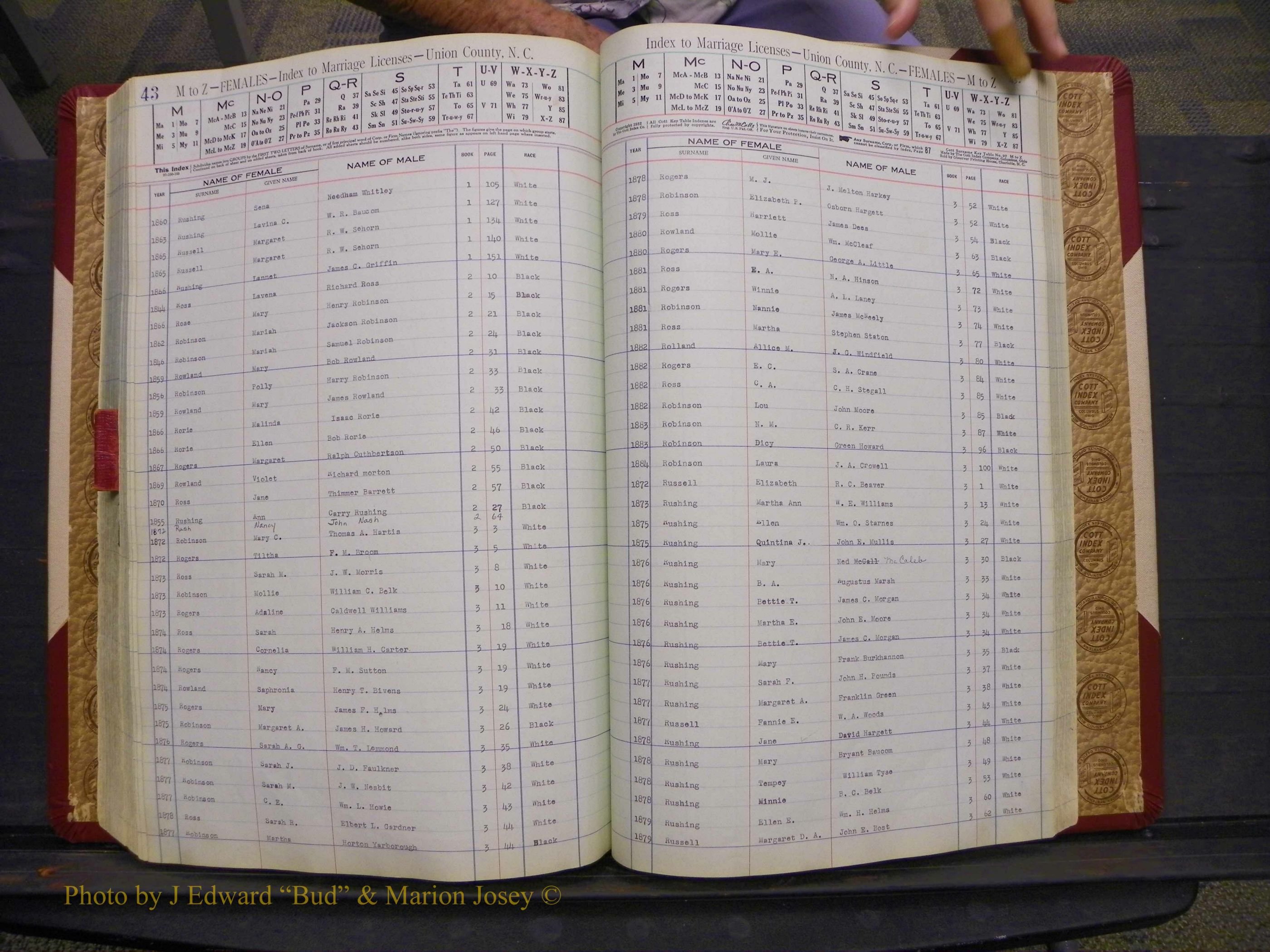 Union Co, NC Marriages Female Index, A-Z, 1842-1936 (197).JPG