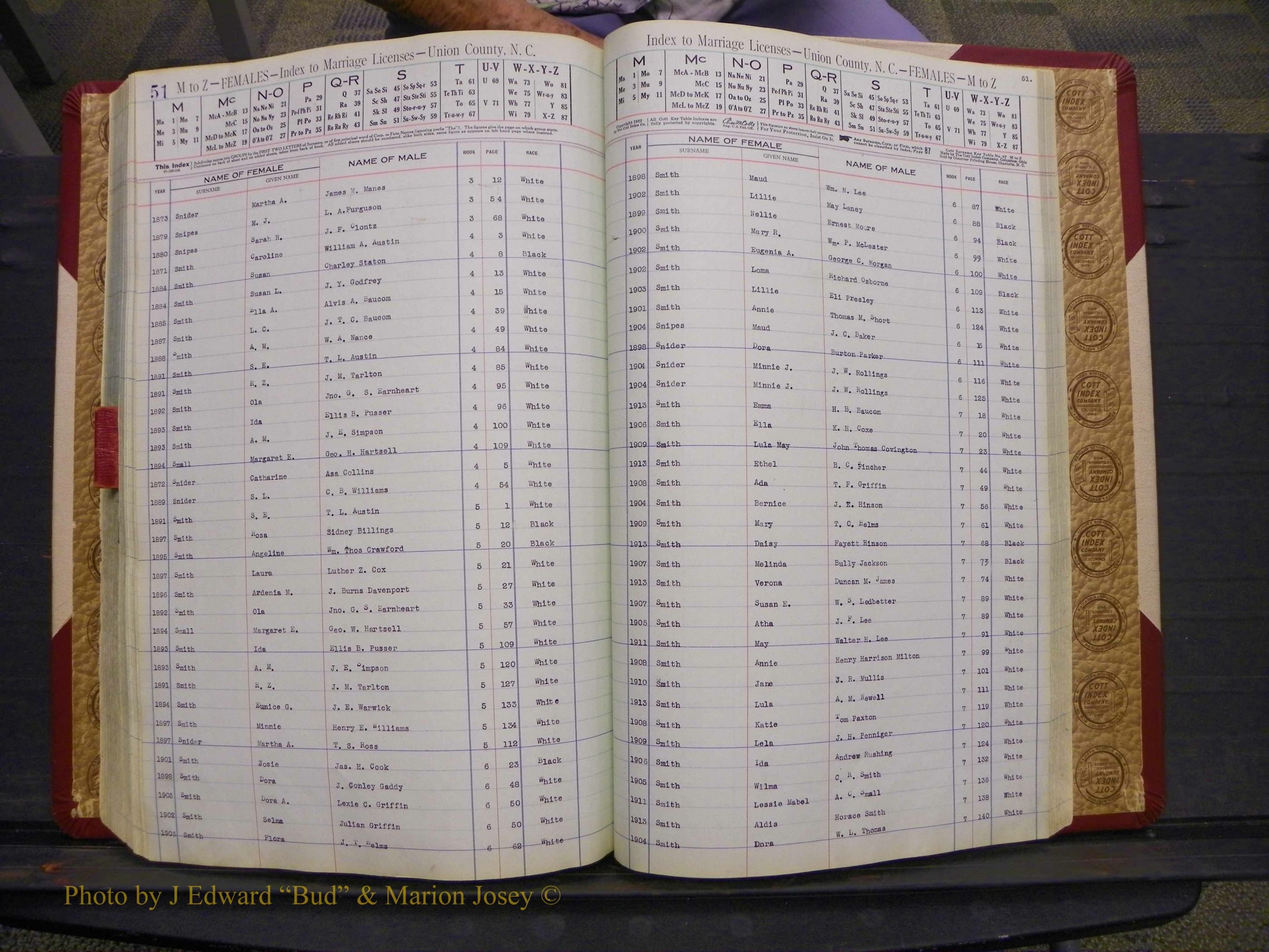 Union Co, NC Marriages Female Index, A-Z, 1842-1936 (213).JPG