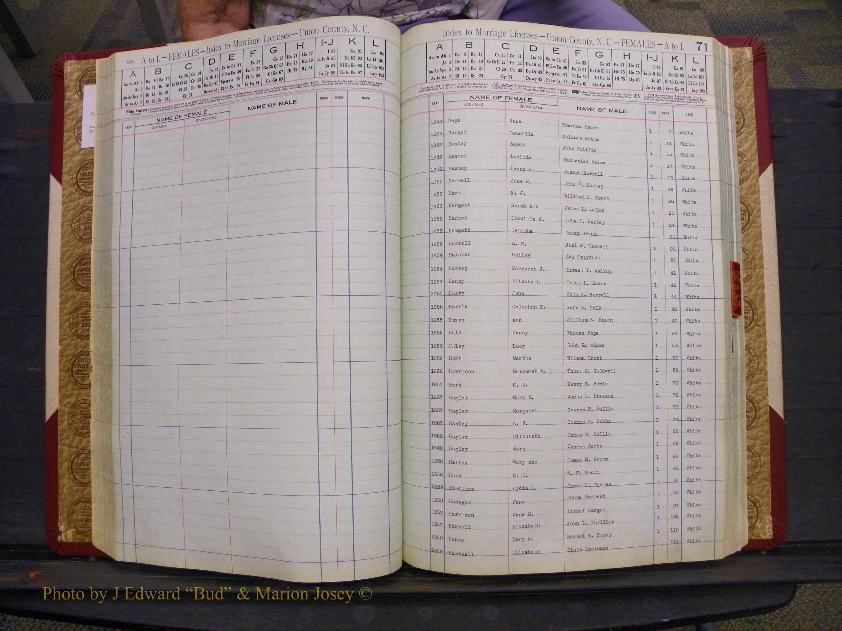 Union Co, NC Marriages Female Index, A-Z, 1842-1936 (87).JPG