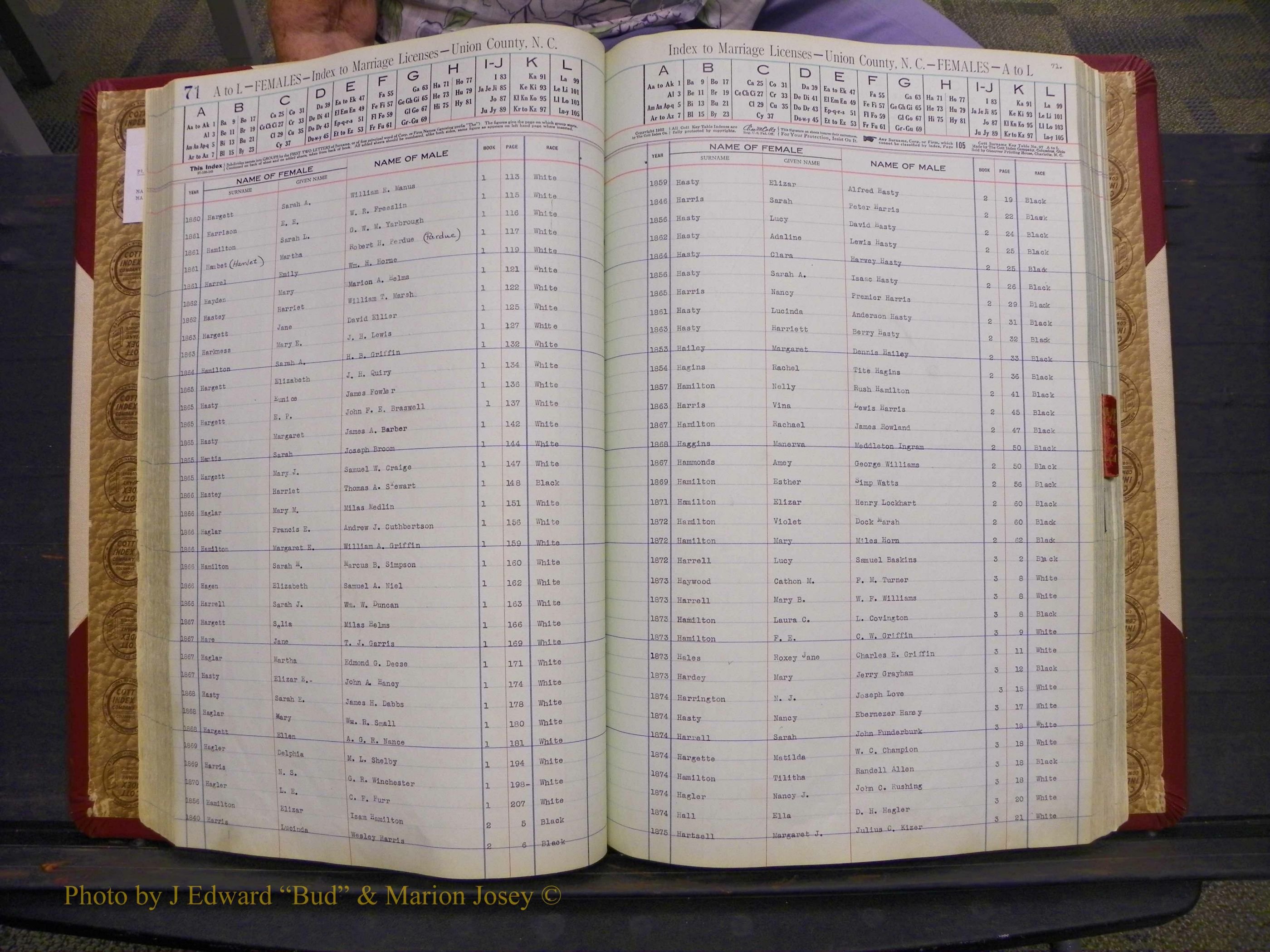 Union Co, NC Marriages Female Index, A-Z, 1842-1936 (89).JPG