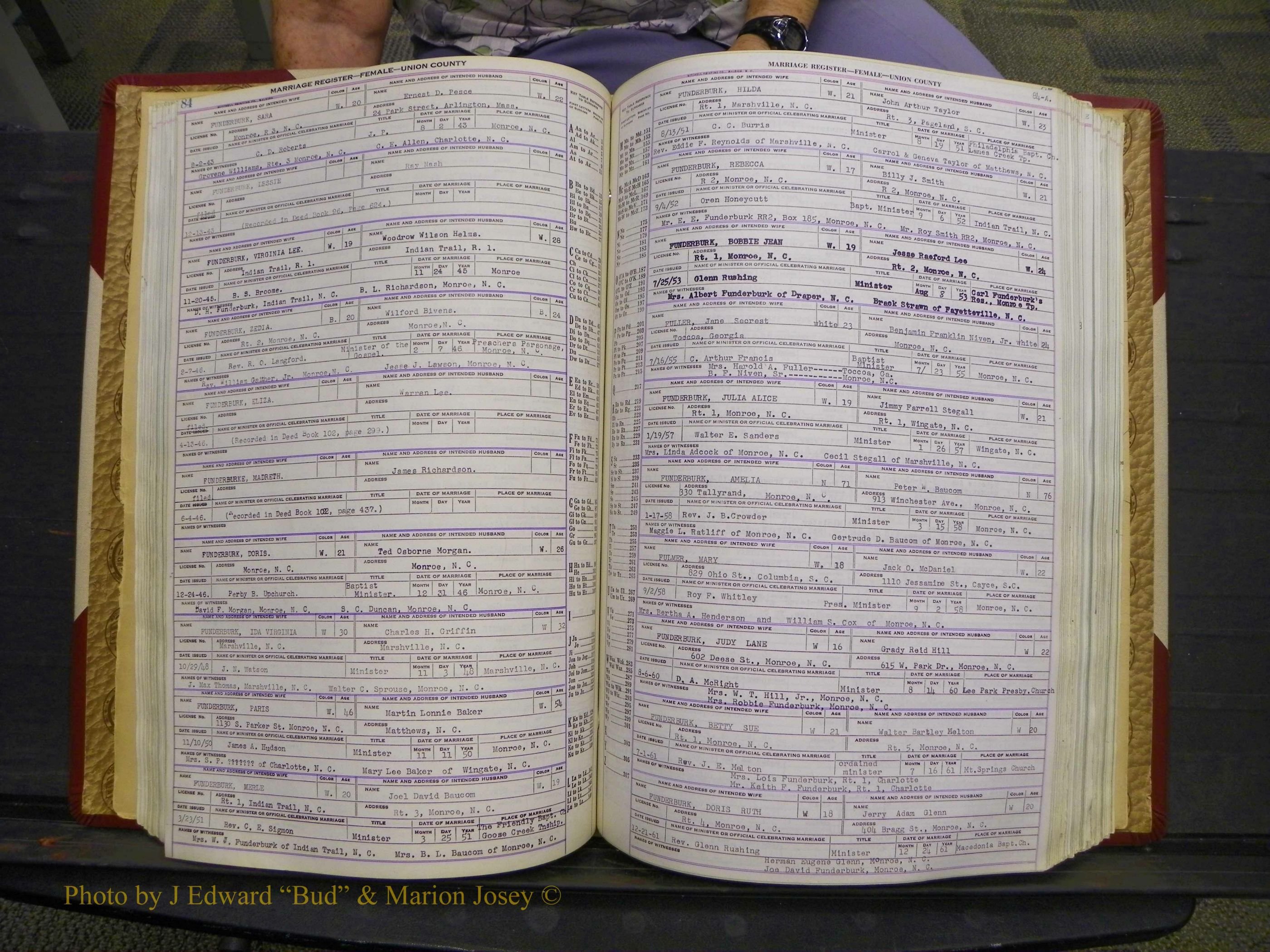 Union Co, NC Marriages Female Index, A-Z, 1937-1965 (101).JPG