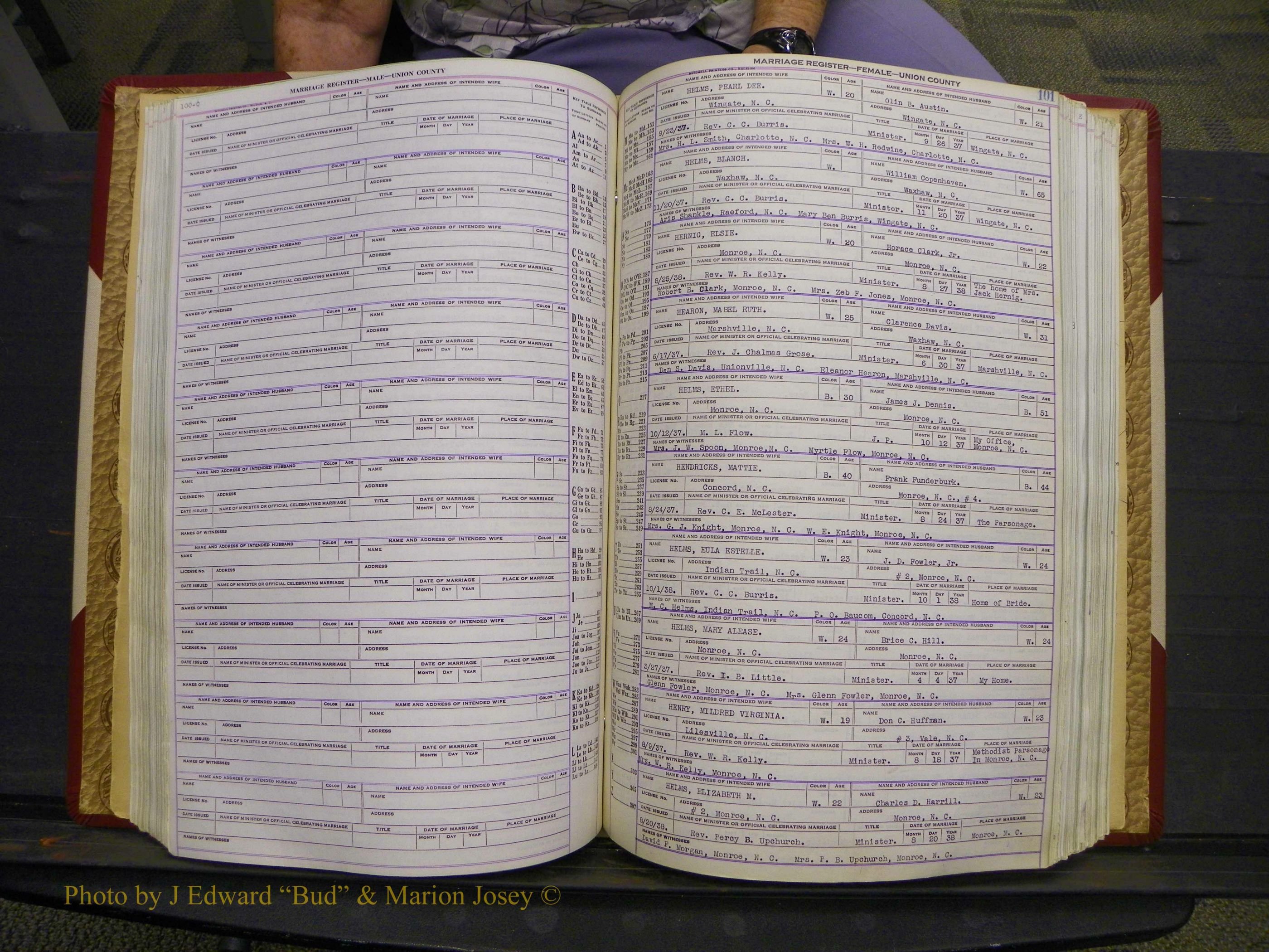 Union Co, NC Marriages Female Index, A-Z, 1937-1965 (135).JPG