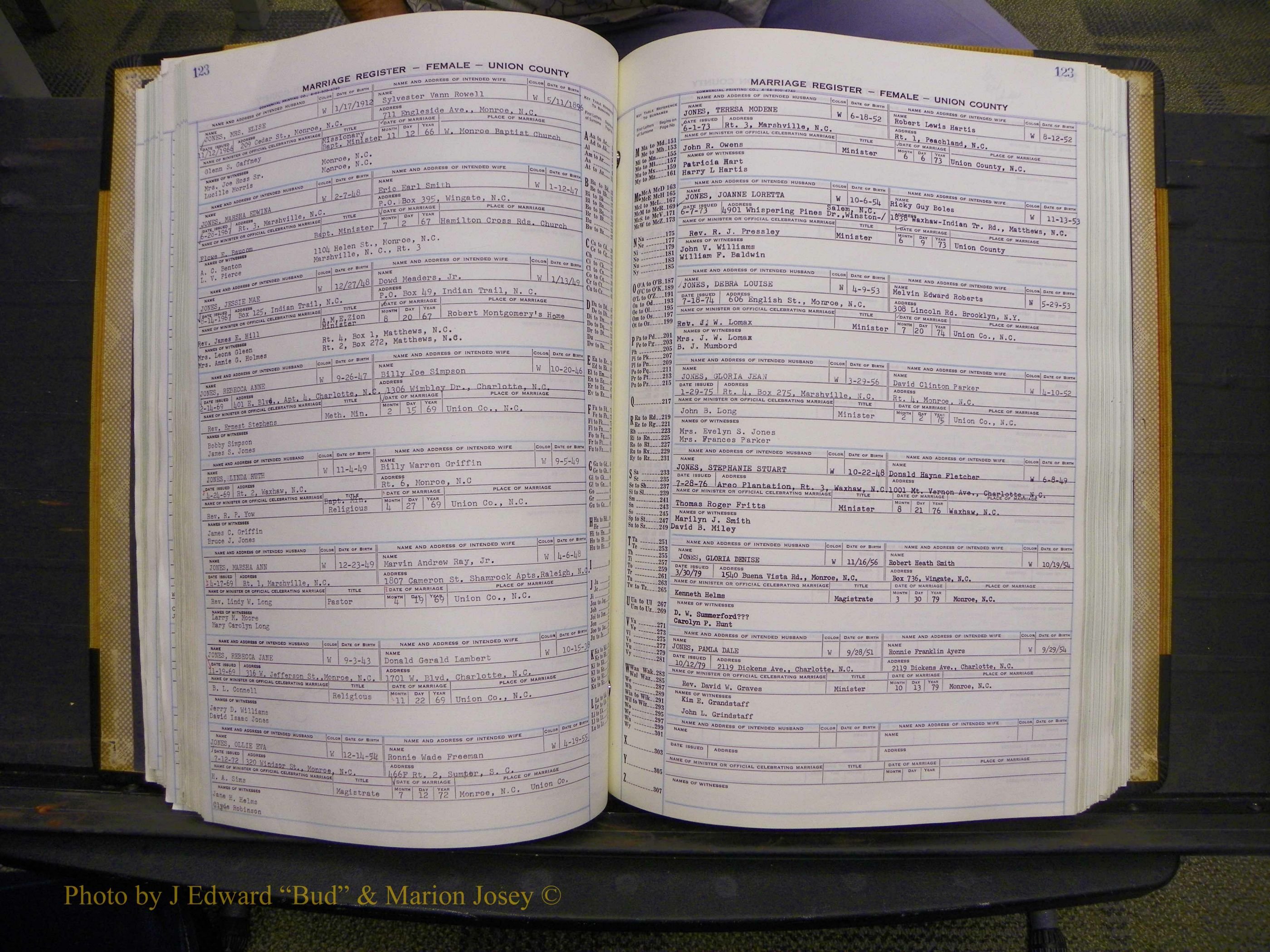 Union Co, NC Marriages Female Index, A-Z, 1966-1979 (151).JPG