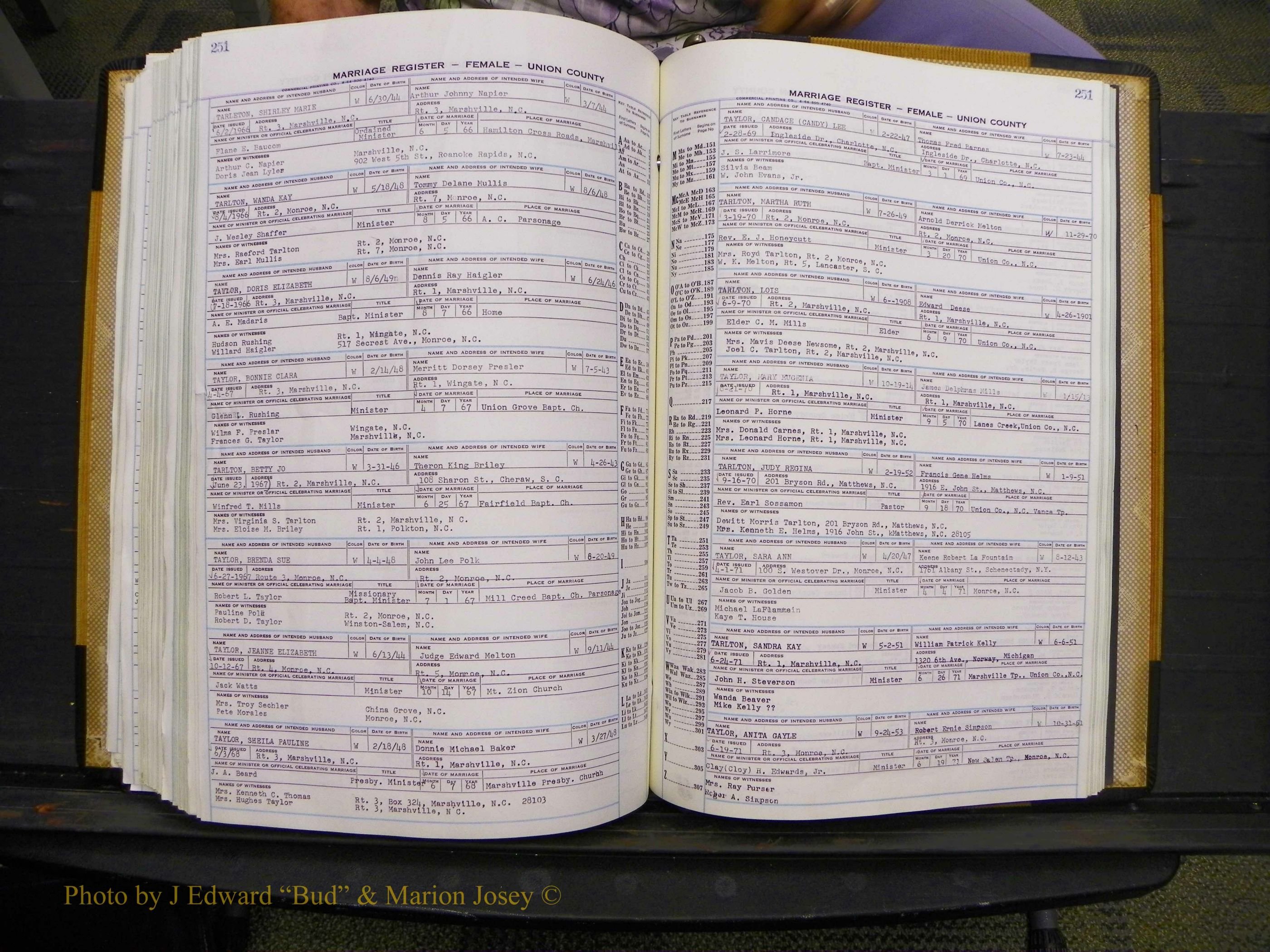 Union Co, NC Marriages Female Index, A-Z, 1966-1979 (288).JPG