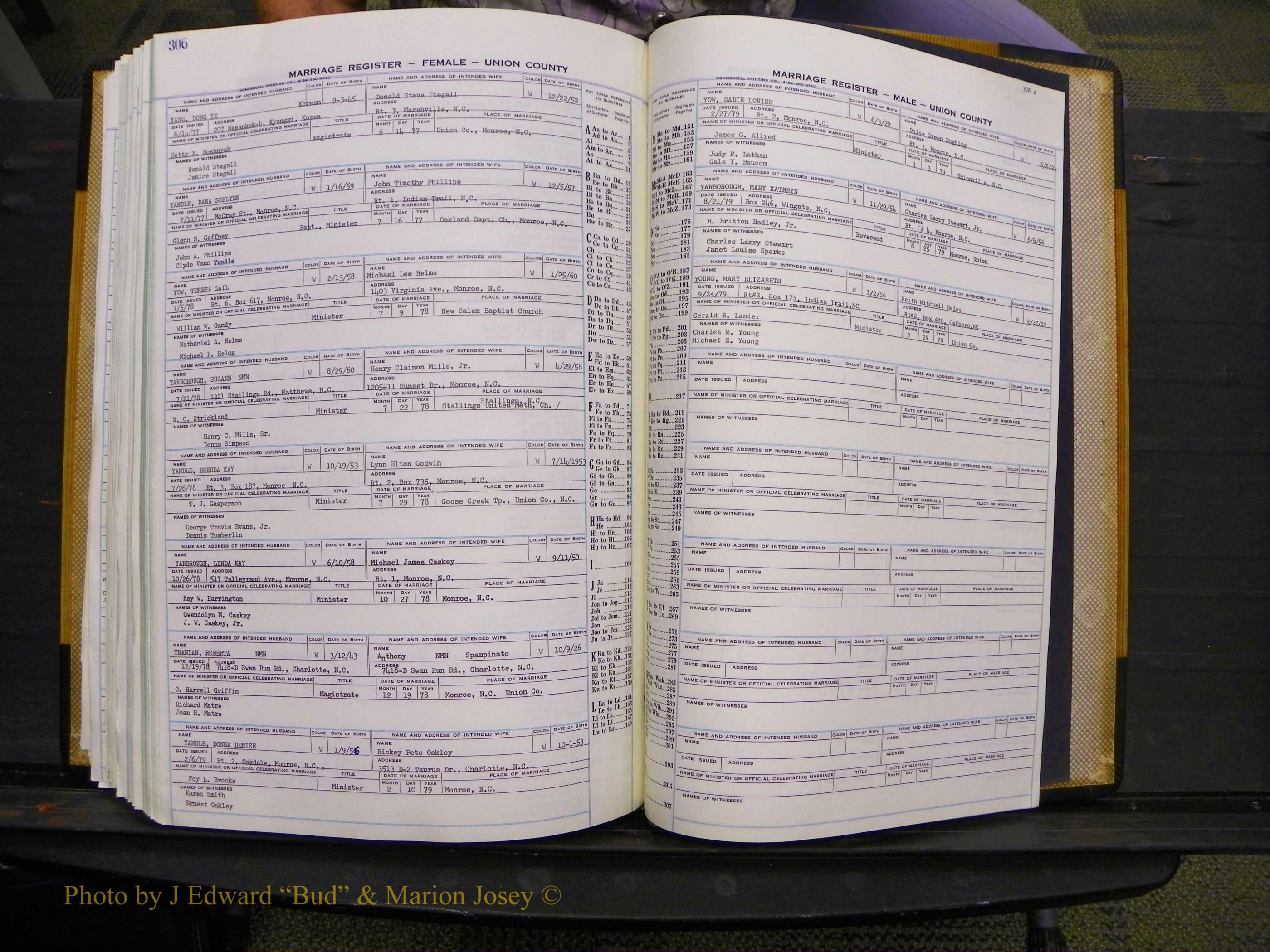 Union Co, NC Marriages Female Index, A-Z, 1966-1979 (329).JPG