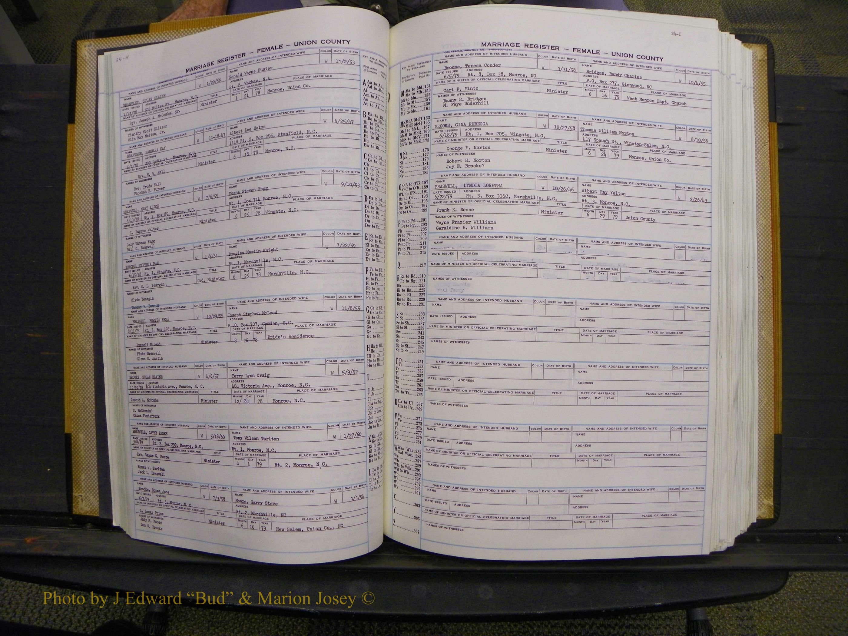 Union Co, NC Marriages Female Index, A-Z, 1966-1979 (35).JPG