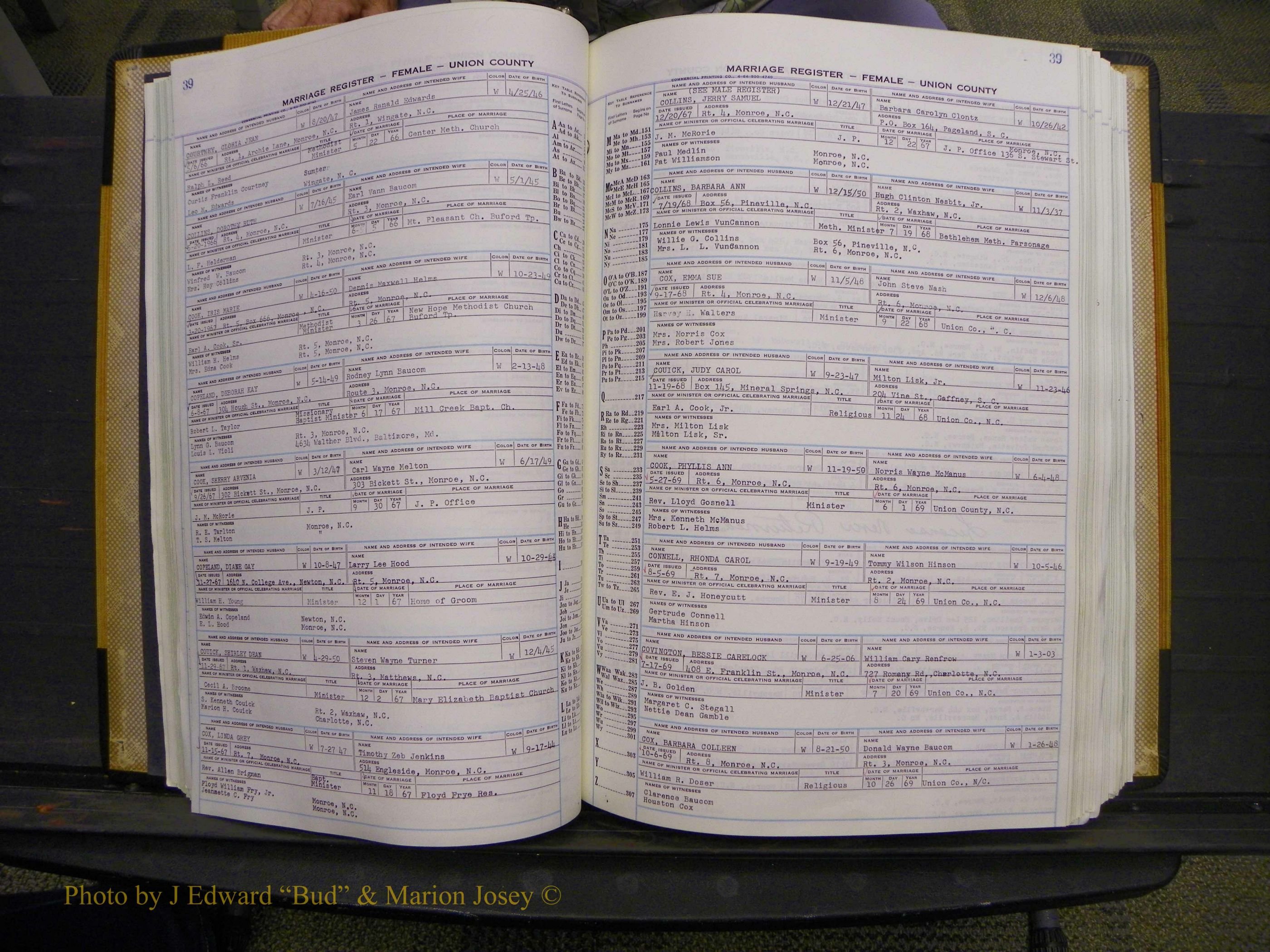 Union Co, NC Marriages Female Index, A-Z, 1966-1979 (51).JPG