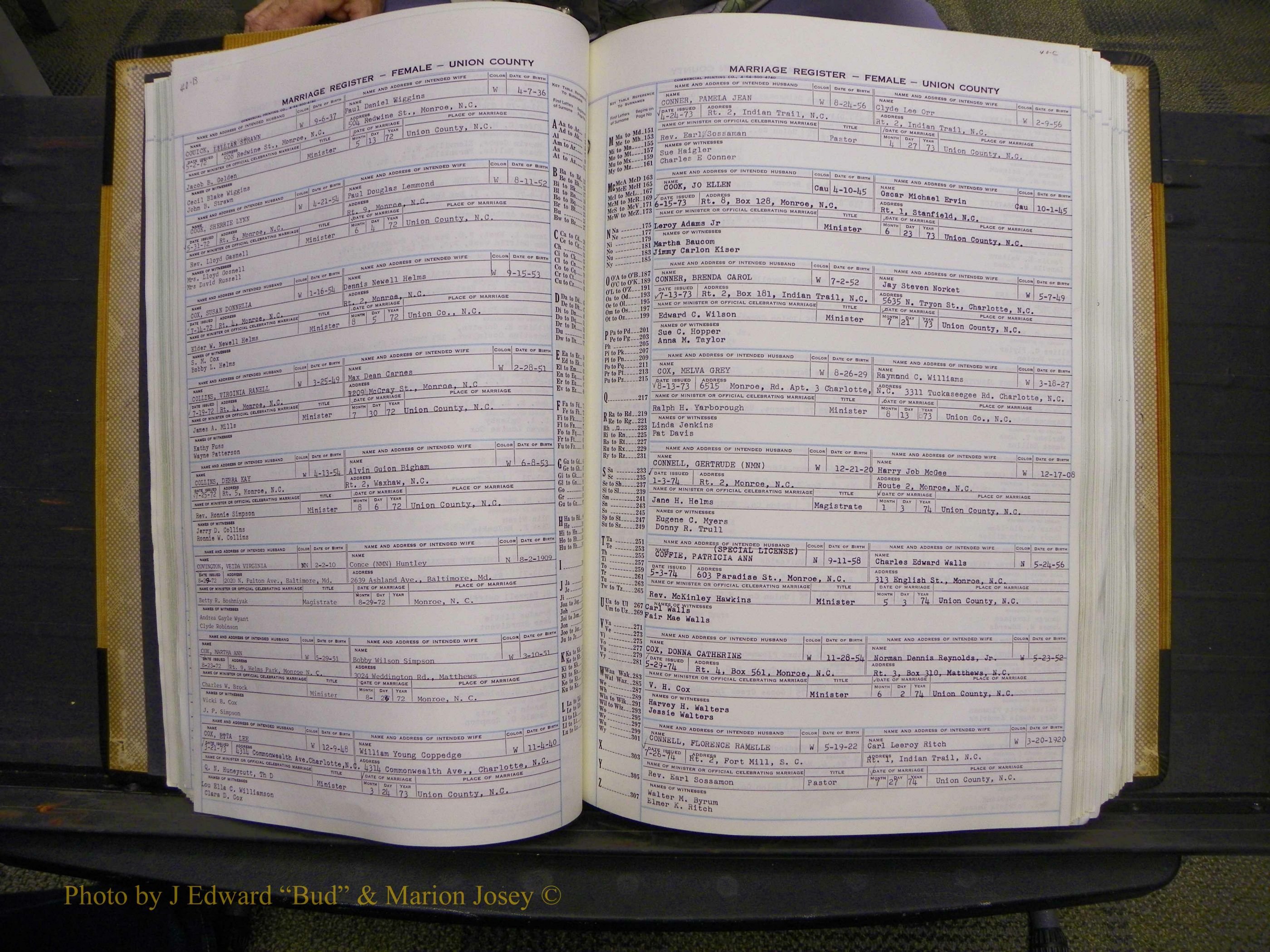 Union Co, NC Marriages Female Index, A-Z, 1966-1979 (52).JPG