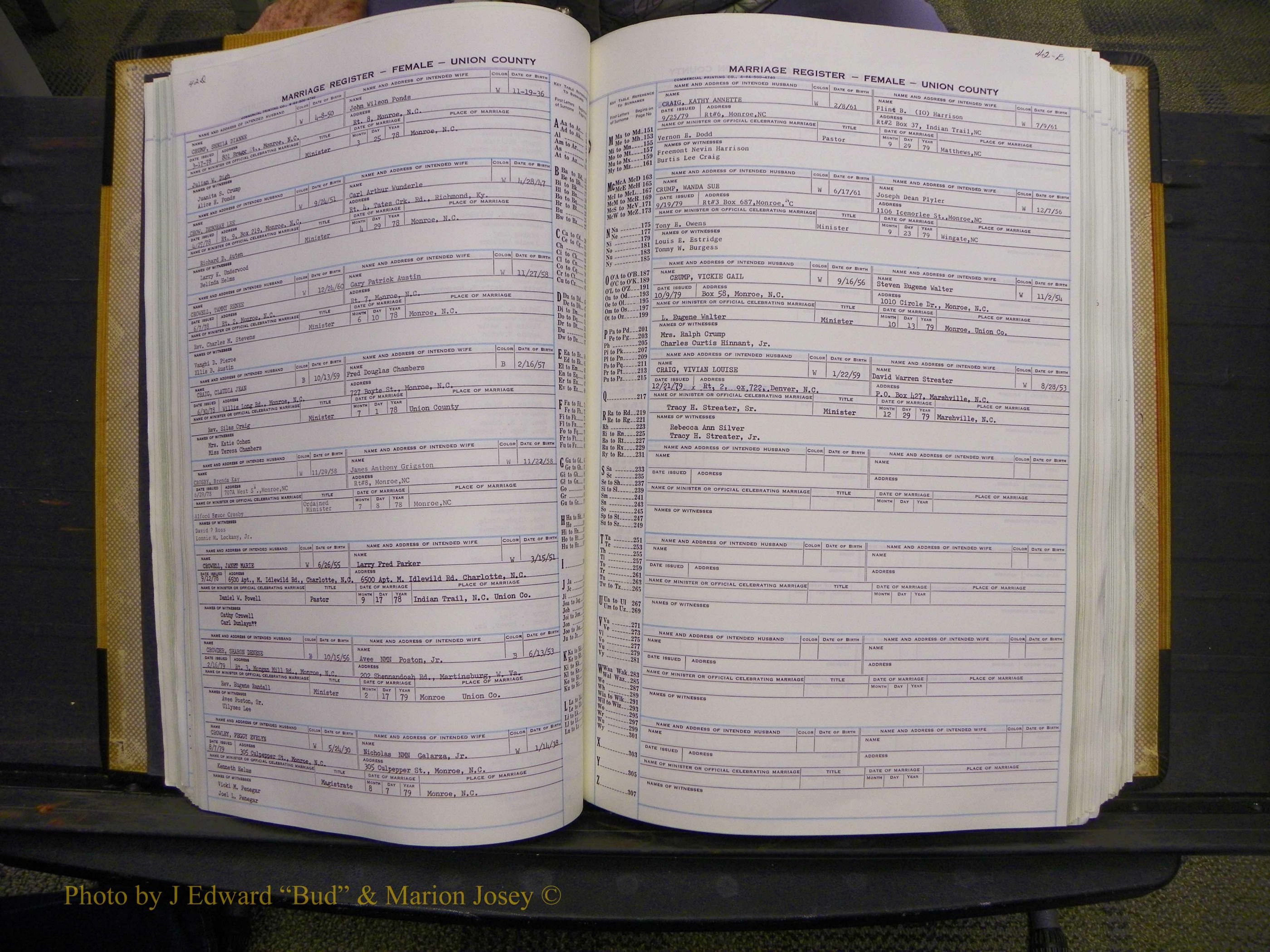 Union Co, NC Marriages Female Index, A-Z, 1966-1979 (58).JPG