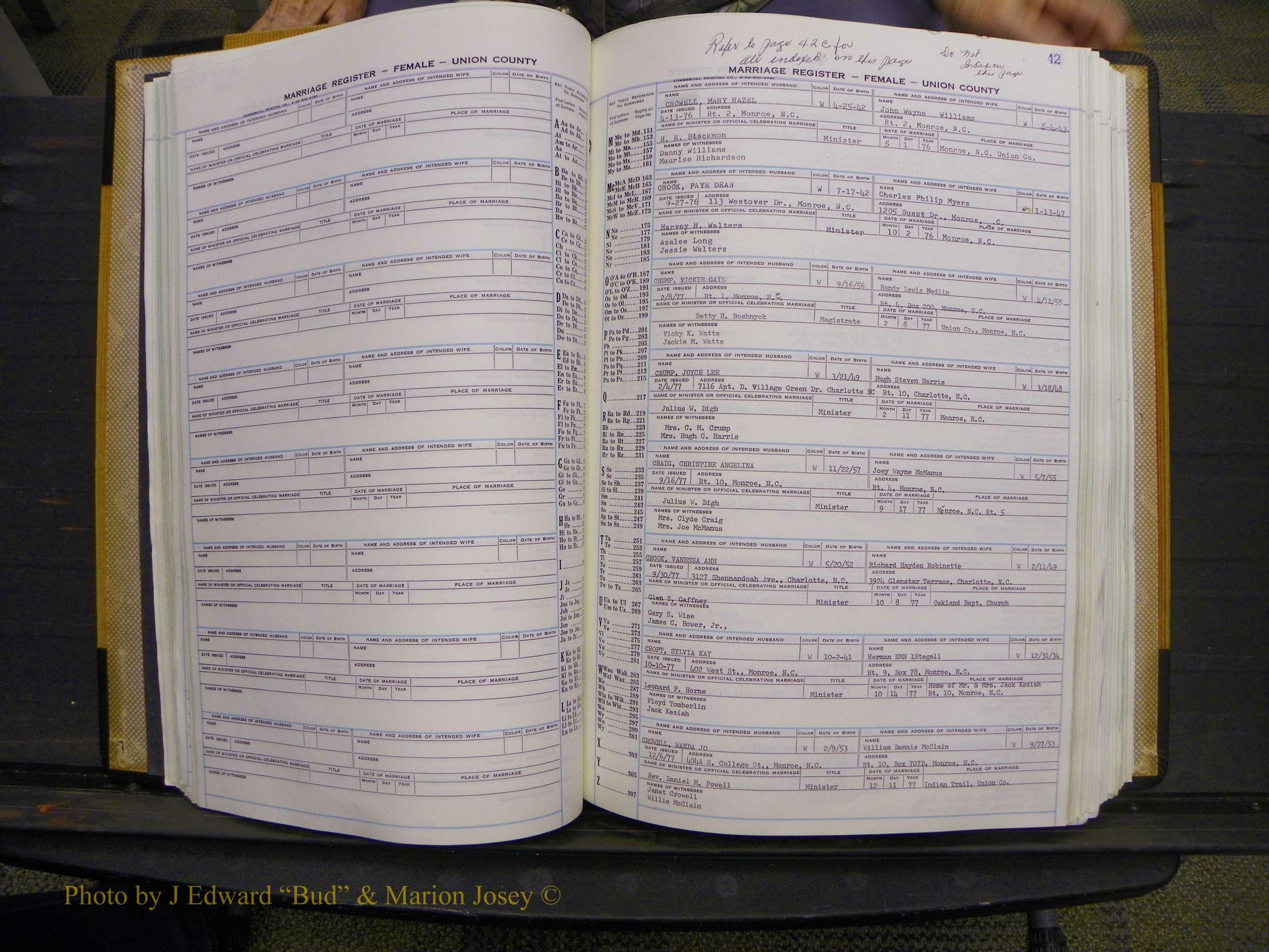 Union Co, NC Marriages Female Index, A-Z, 1966-1979 (59).JPG